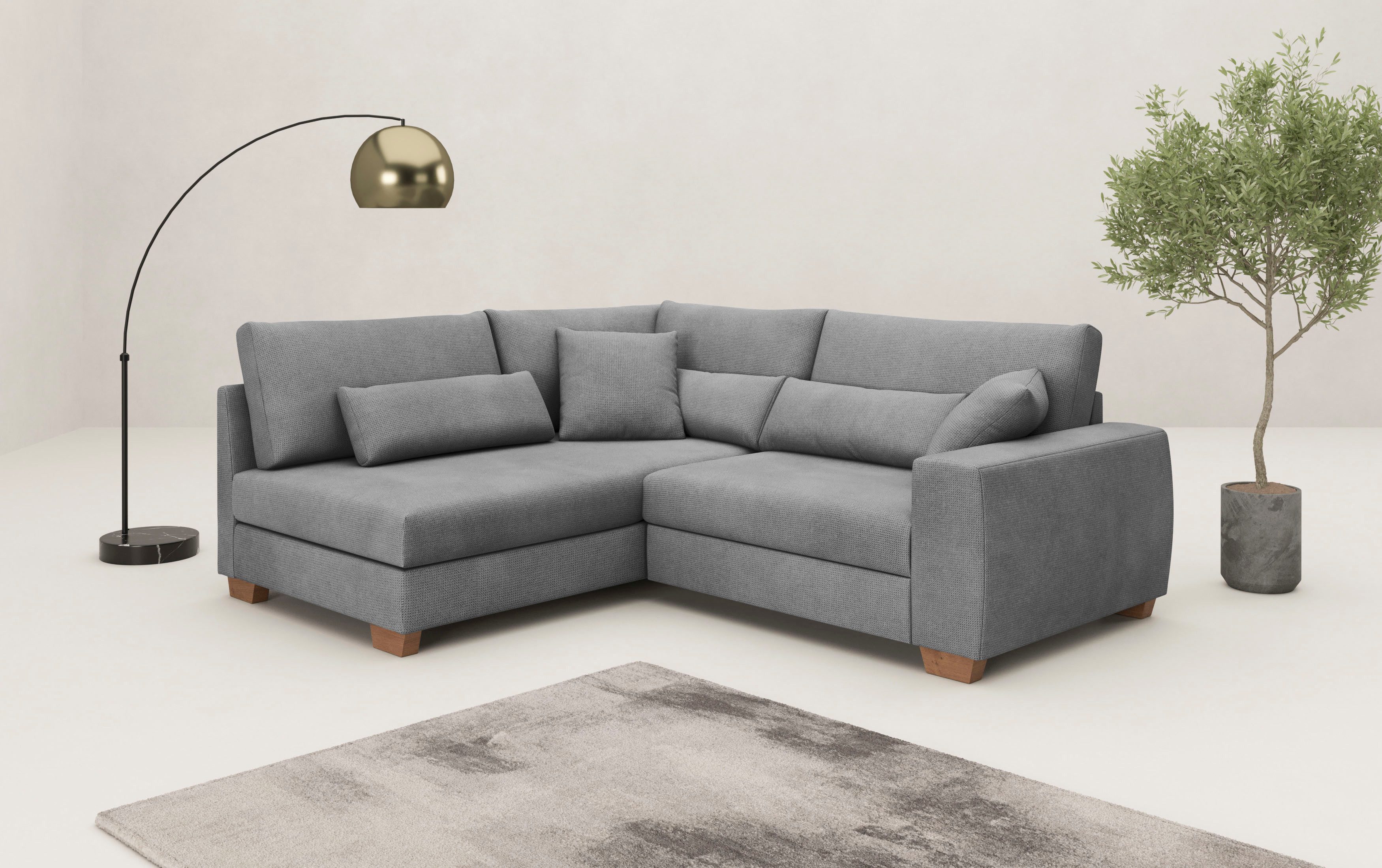 Mr. Couch Ecksofa "Hilla L-Form, bis 140 kg belastbar", mit Taschenfederker günstig online kaufen