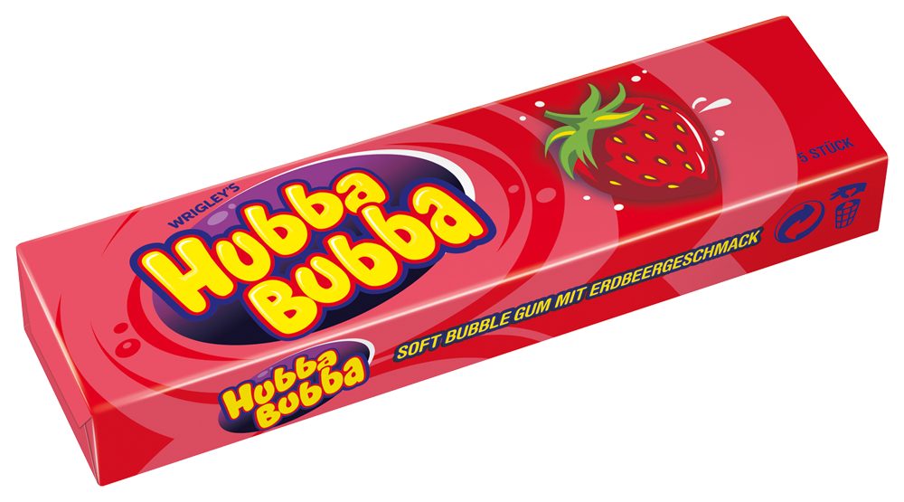 Mars GmbH Süßigkeit HUBBA BUBBA Kaugummi Mix Apfel & Erdbeere (2x10) 20 Packungen