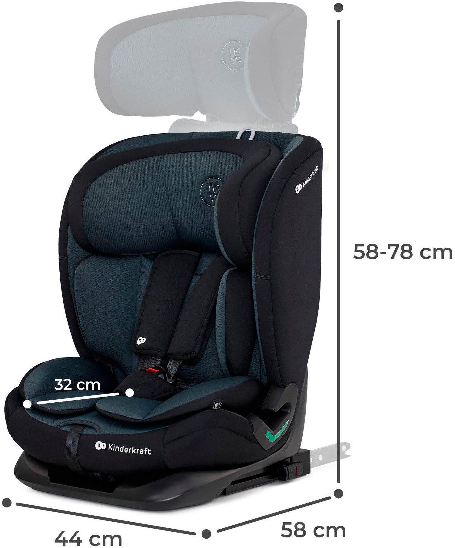 Kinderkraft Autokindersitz, ab: 15 Monaten, bis: 12 Jahren, ab: 76 cm, bis: 150 cm