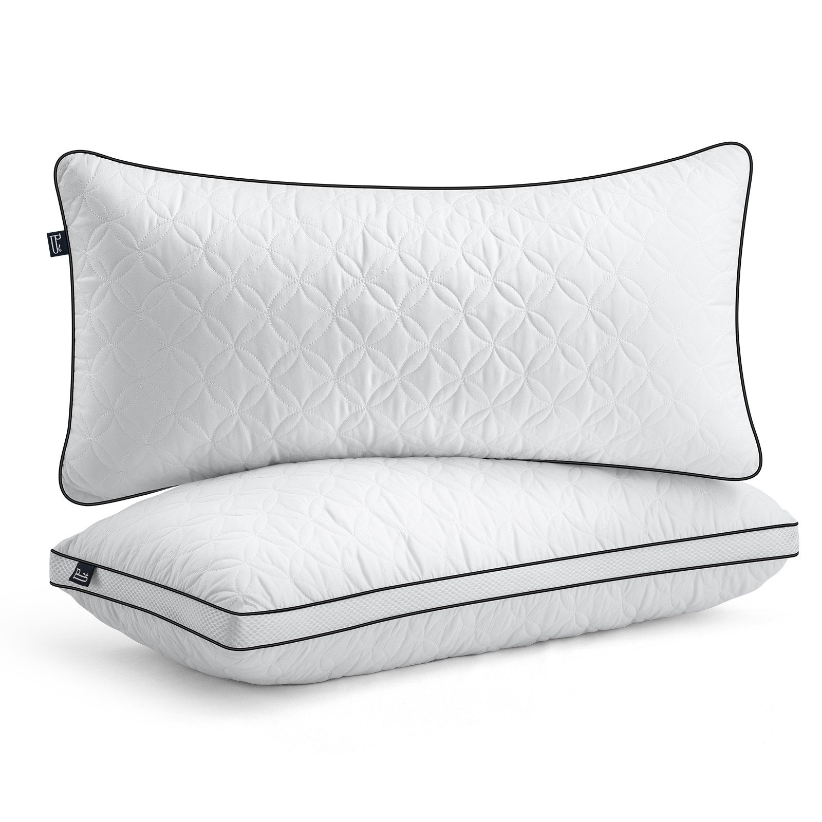 BedStory Kopfkissen kissen 40x80 cm / 80x80 cm, 2er Set, Atmungsaktives Microfaser kissen, Füllung: 100% polyester, Bauchschläfer, Rückenschläfer, Seitenschläfer, Set, 2-tlg, Bequem Waschbares Mikrofaser-Schlafsofa-Hotel-Kissen