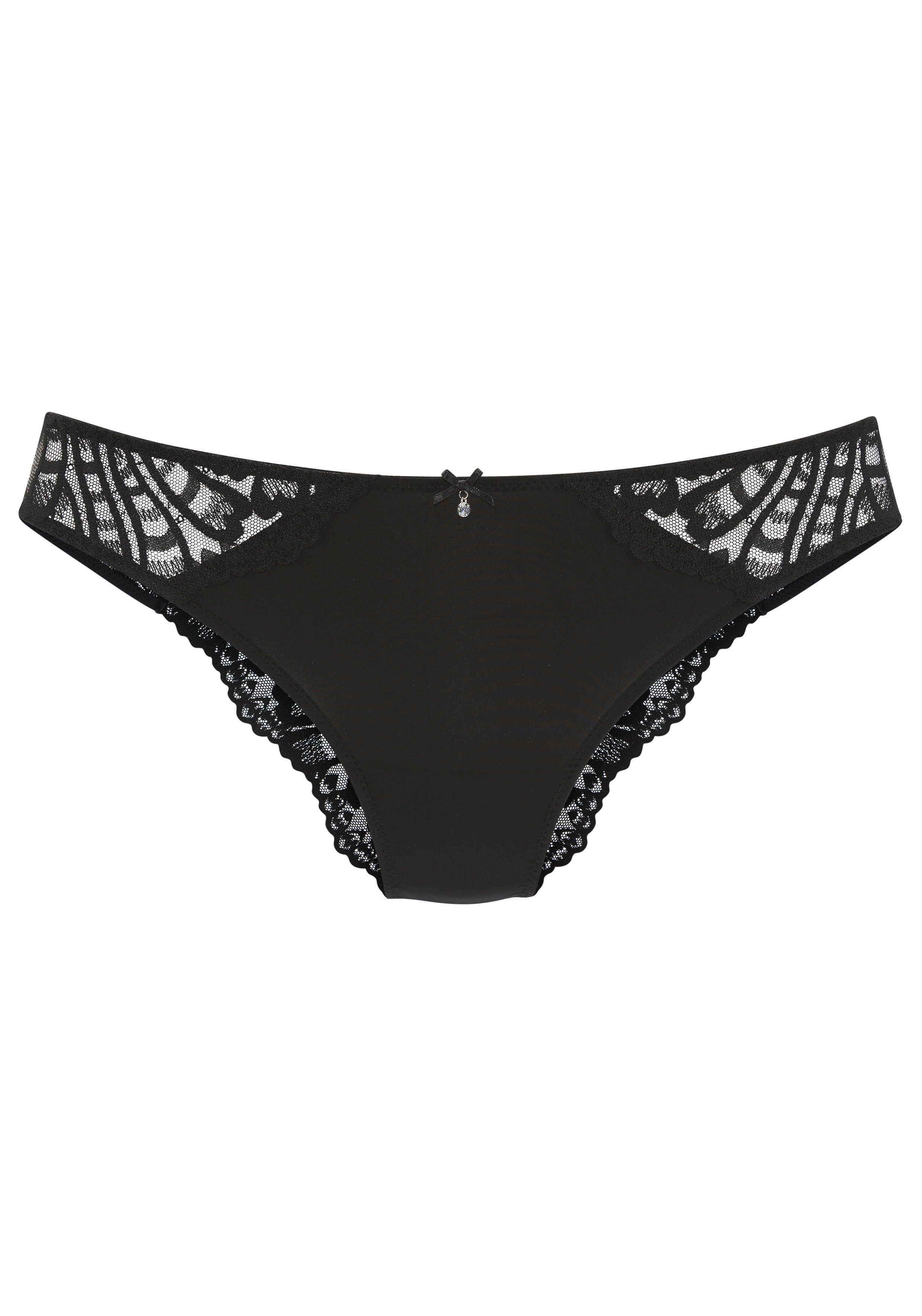 LASCANA Tanga "Flora", hinten aus leicht transparenter Spitze günstig online kaufen
