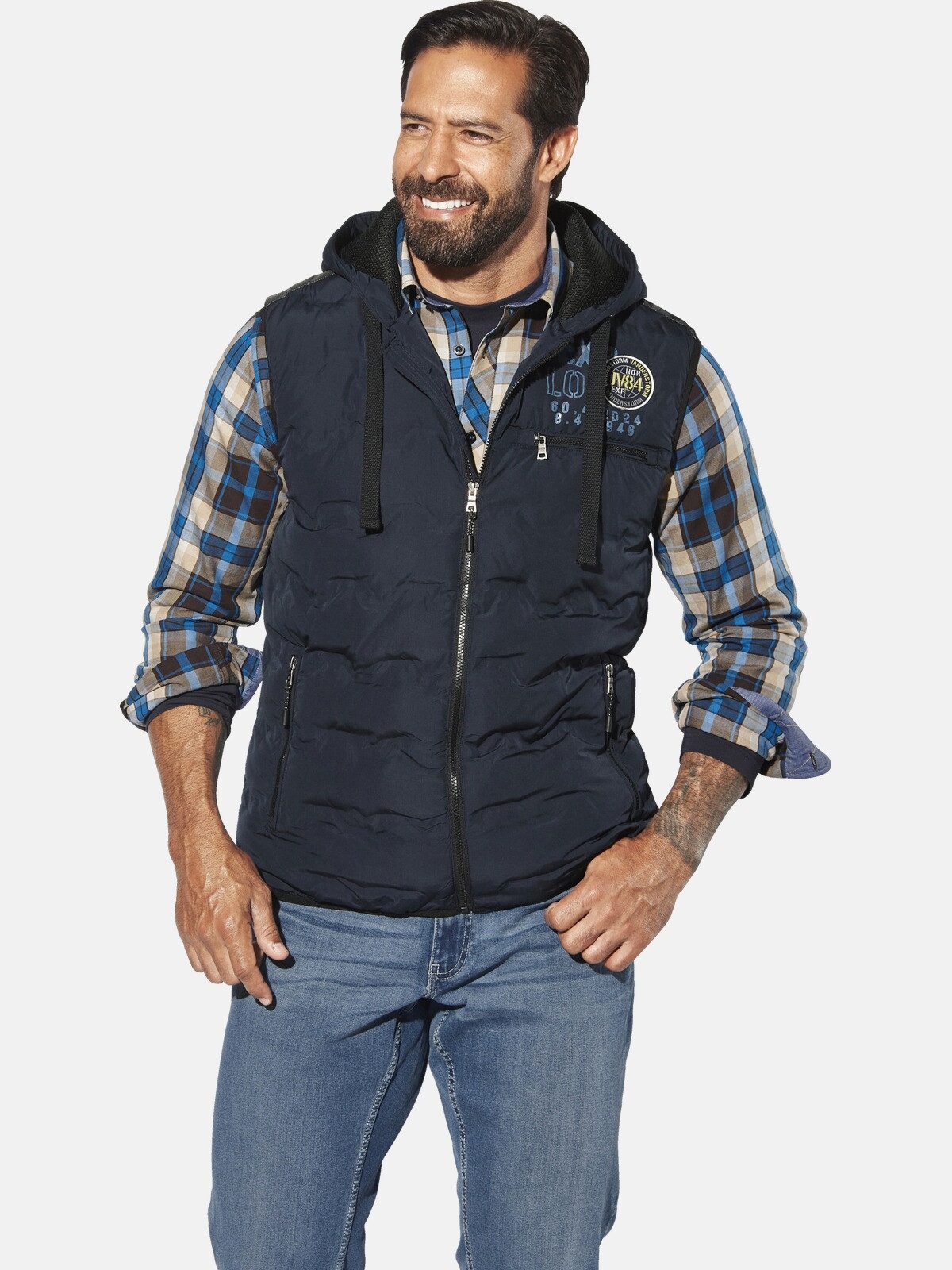 Jan Vanderstorm Steppweste ERKULF mit sechs praktischen Taschen günstig online kaufen