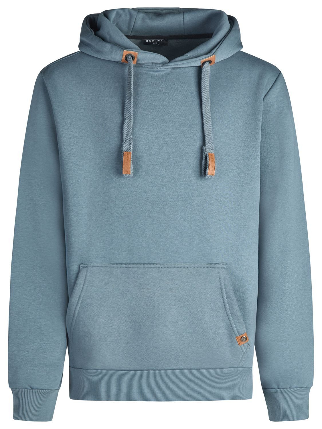 DENIMFY Kapuzenpullover Herren Hoodie DFIvo Regular Fit Longsleeve Sweatshirt mit Kängurutasche