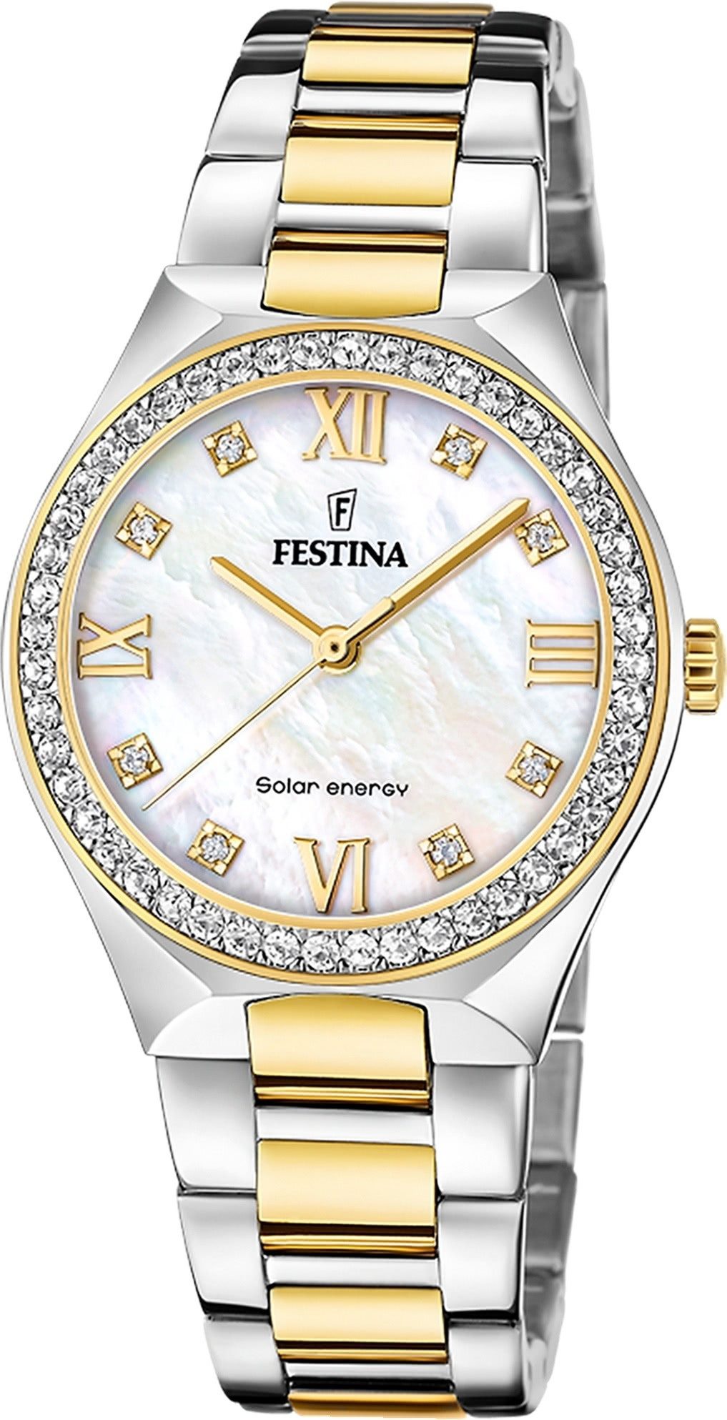 Festina Solaruhr Festina Damenuhr Edelstahl silber gold, (Solaruhr), Damen günstig online kaufen
