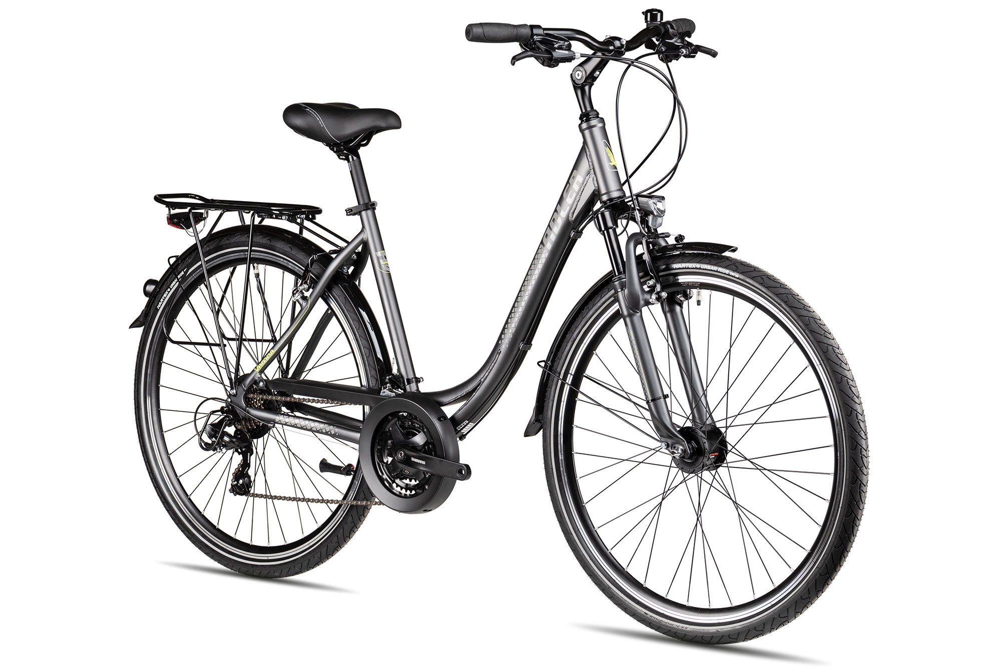 Adler Trekking Bike Verona Wave, 21-speed Shimano Tourney 21 derailleur, derailleur gears, 21-speed Shimano Tourney derailleur gears, black/grey