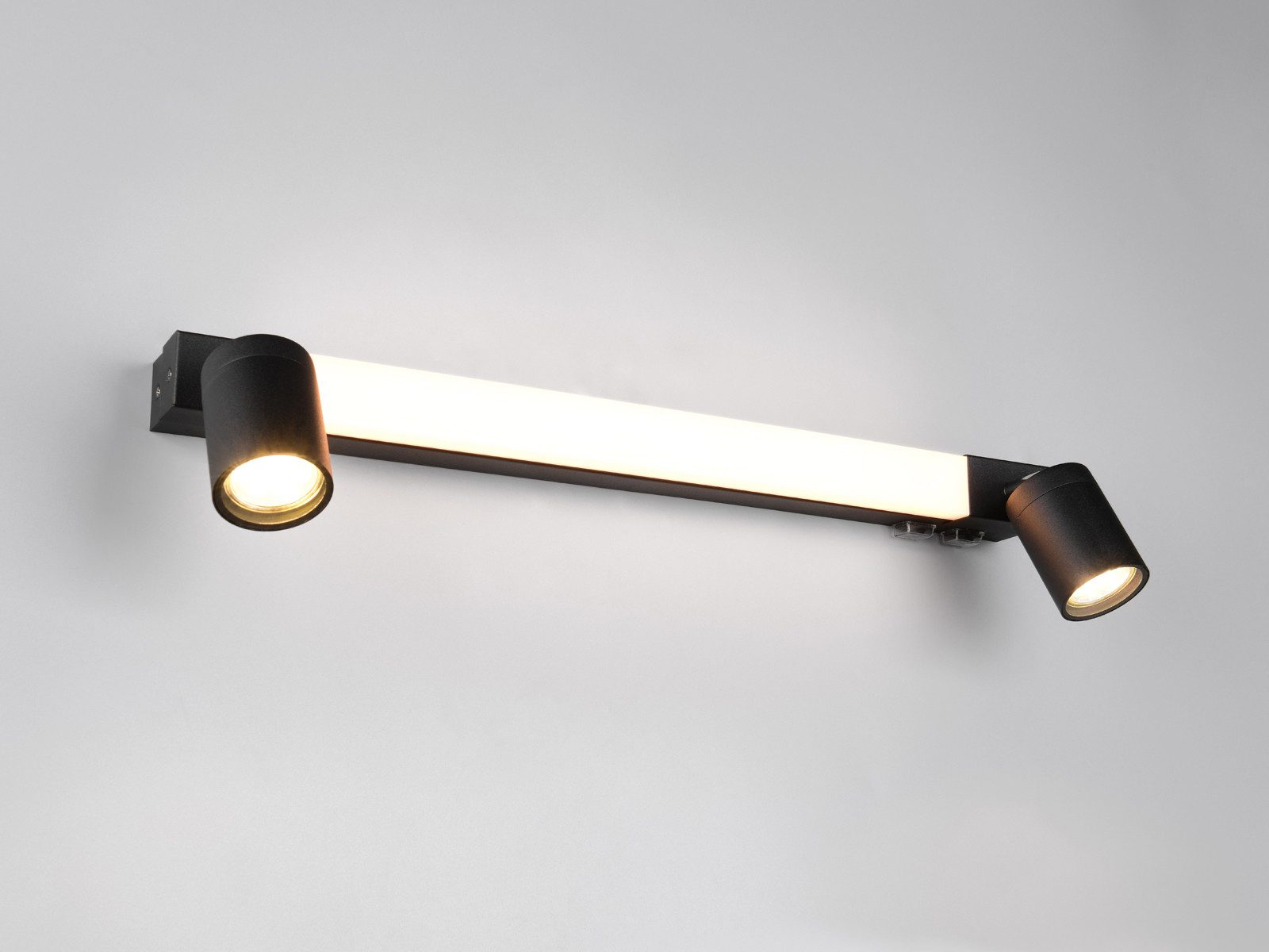 TRIO Leuchten LED Spiegelleuchte, Memoryfunktion, LED fest integriert, LED wechselbar, Warmweiß, Neutralweiß, Wand-leuchte mit Schalter, Bad-lampe für Badezimmer-spiegel, B: 60cm