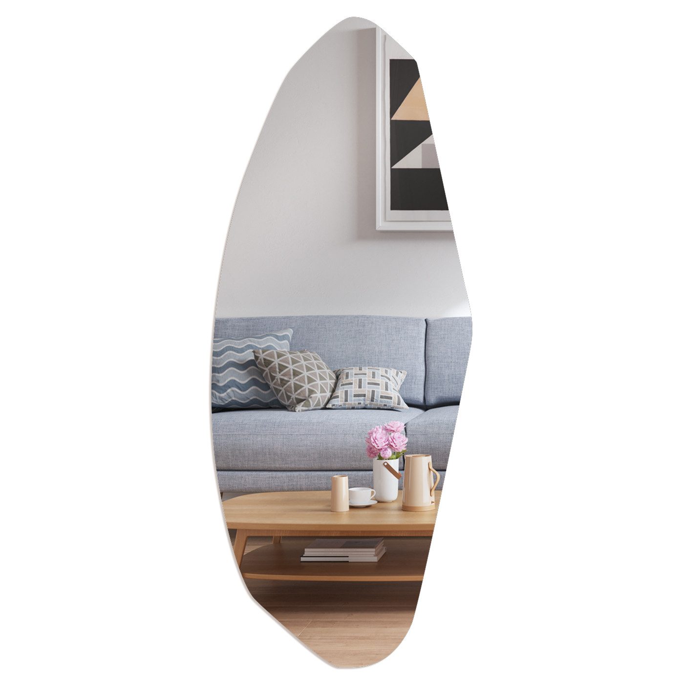 SEHAUSEU Wandspiegel Spiegel Dekospiegel Badspiegel Ganzkörperspiegel Asymm günstig online kaufen