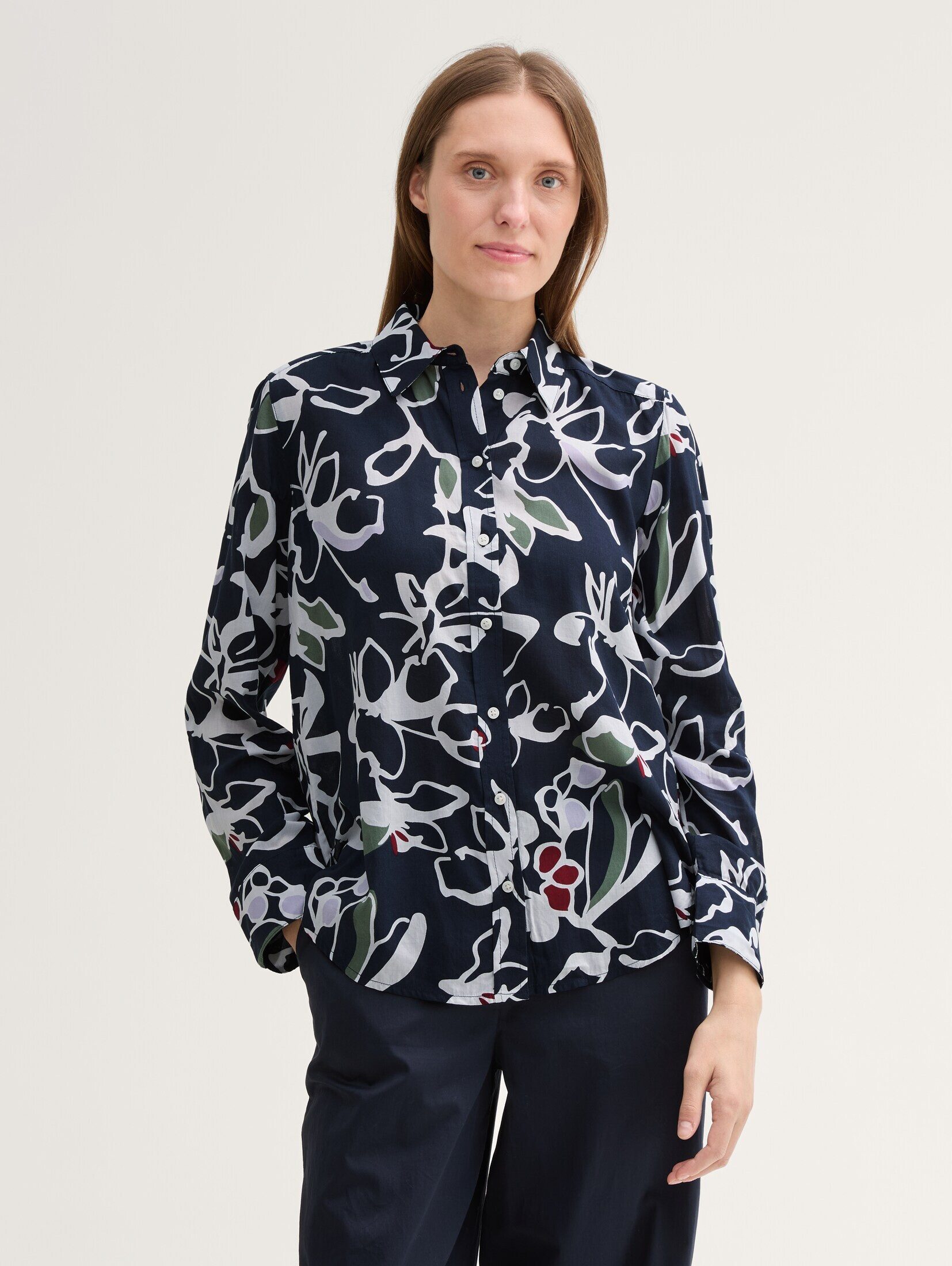 TOM TAILOR Langarmbluse Bluse mit Muster günstig online kaufen
