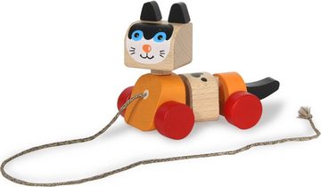 Jamara Nachziehspielzeug Kidiwood, Nachzieh Katze, auf Rollen, aus Holz