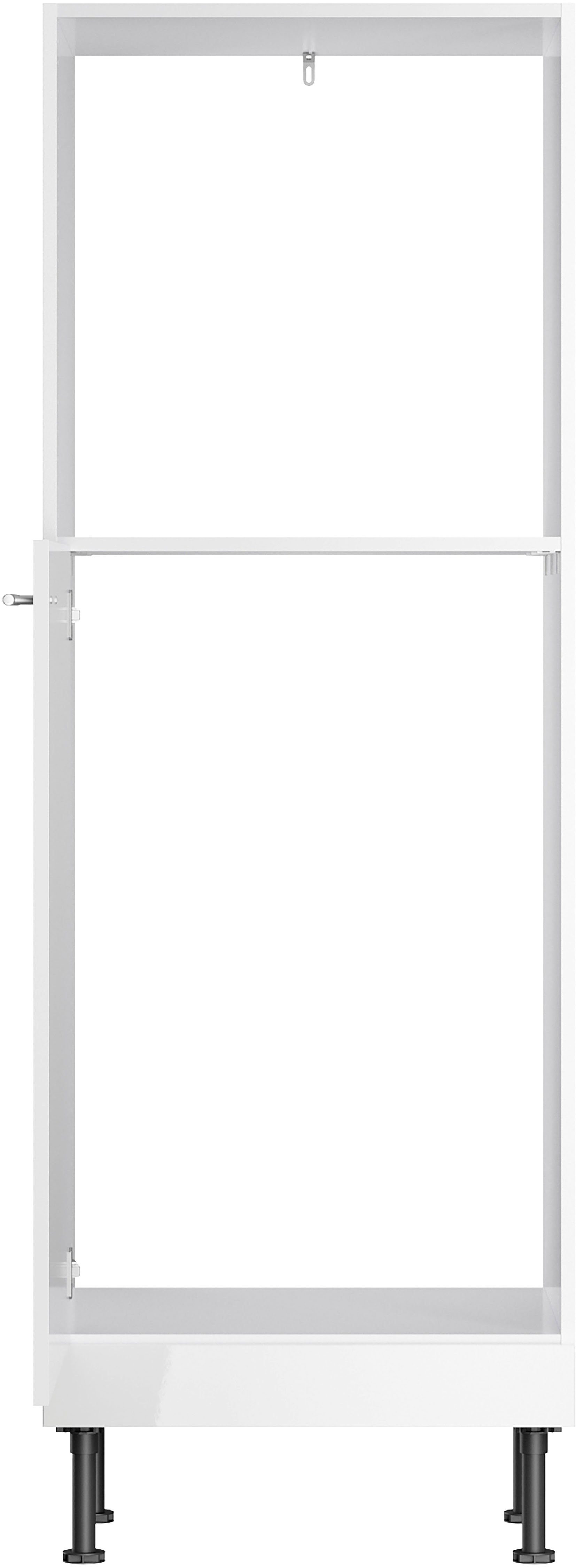 60 cm weiß Klara Breite Backofen/Kühlumbauschrank lackiert/weiß OPTIFIT