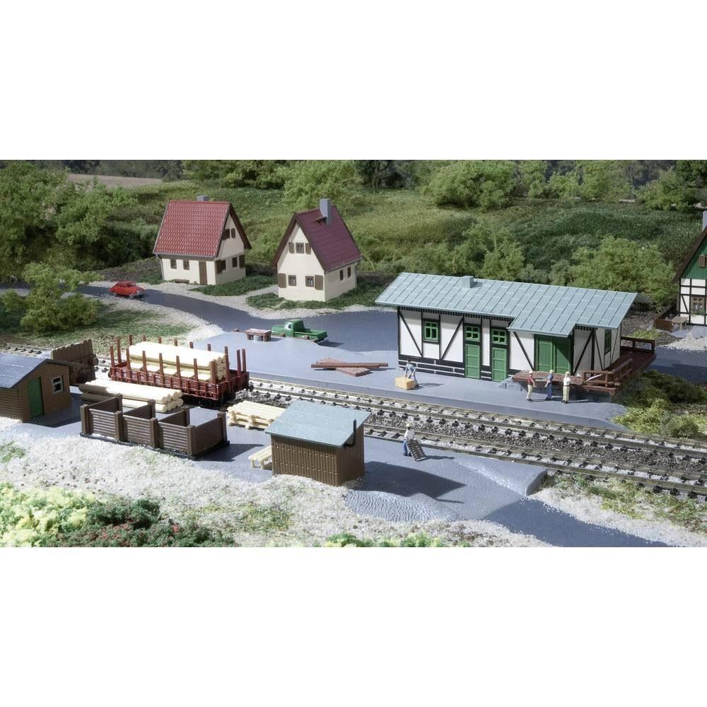 Modelleisenbahn-Set N Güterschuppen mit Ladestraße
