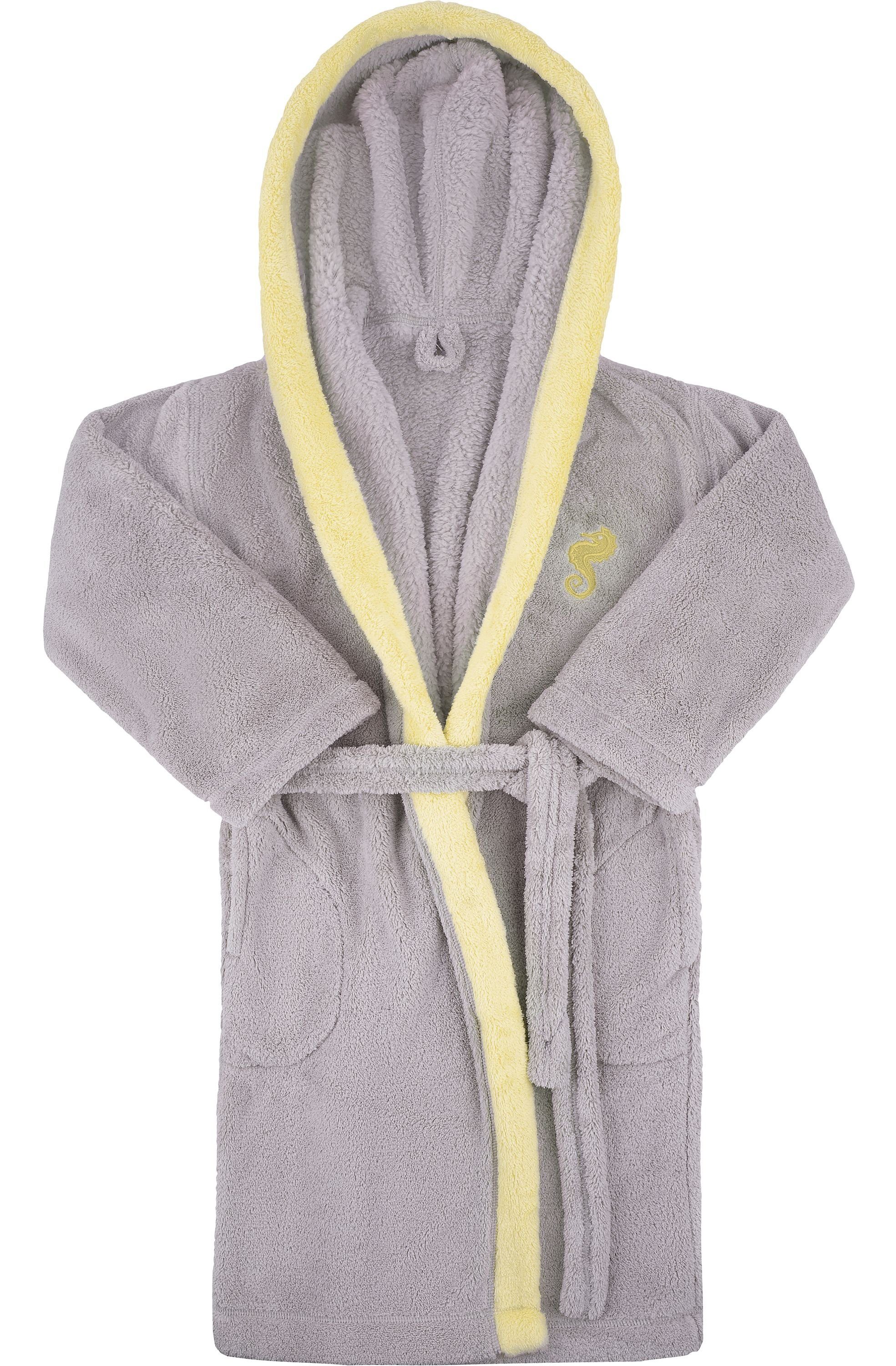 L&L Bademantel Mädchen Bademantel LL0079, knielang, Polyester