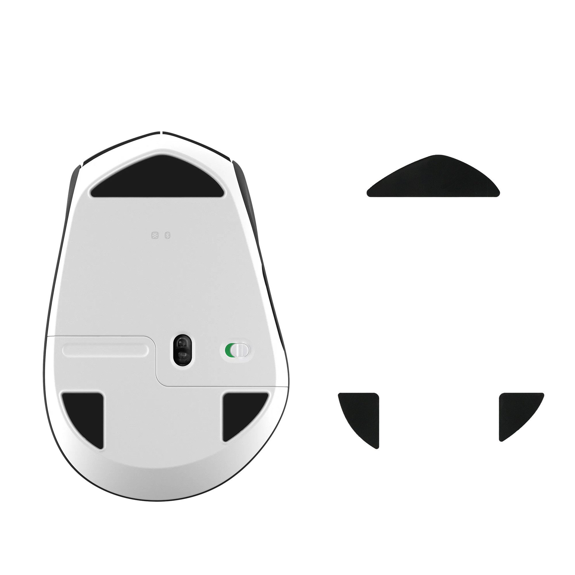 kwmobile Mauskabel-Halterung Mouse Feet Sticker für Logitech M720 Triathlon, (1-tlg., Ersatz Glider Mausfüße passgenau - Glides in Schwarz)