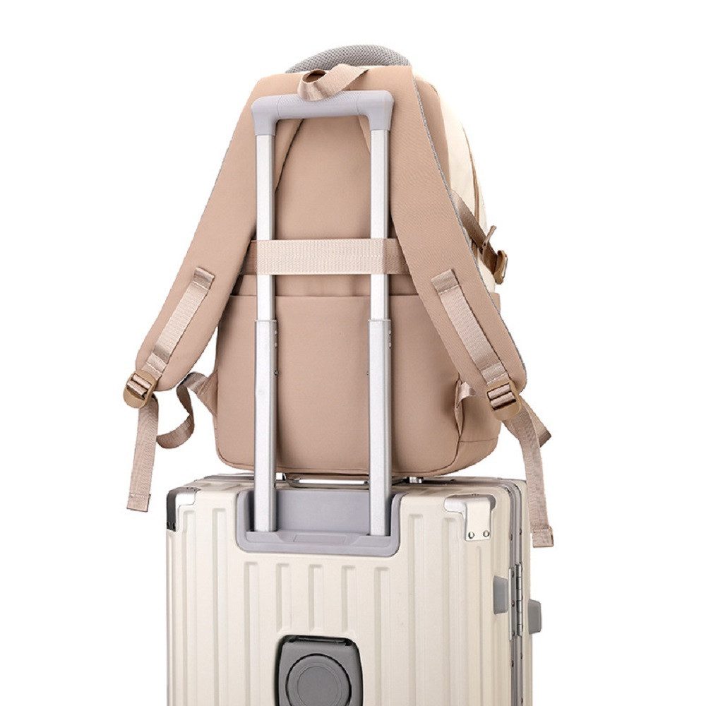 LIANNA Schulrucksack Rosa wasserdichter Schulrucksack mit Geldbörse (Set, 1-tlg., Rosa wasserdichter Schulrucksack mit Geldbörse)