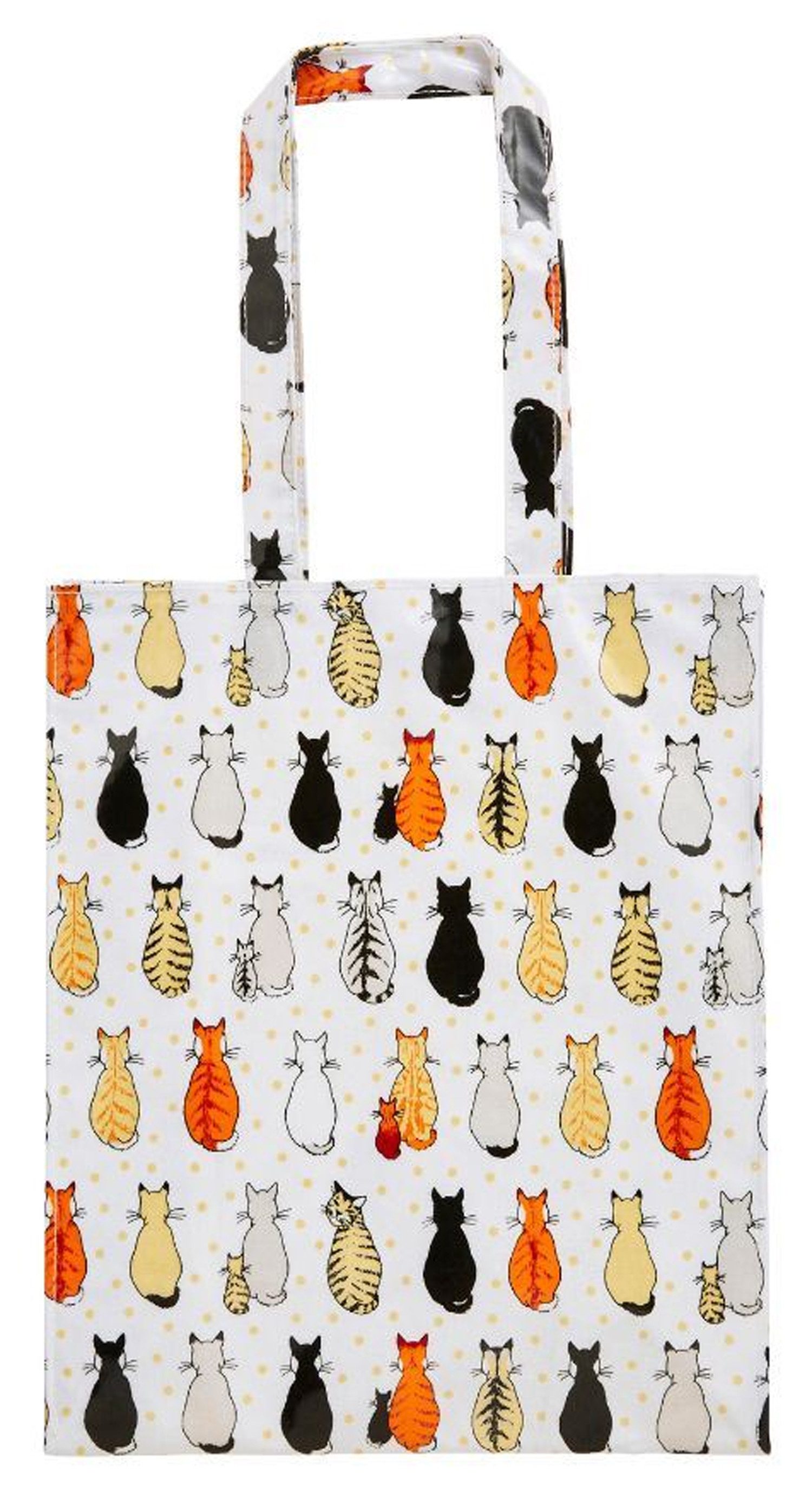 Ulster Weavers Einkaufsbeutel Cats in Waiting, Einkaufstasche Medium ca.39x32x15cm Baumwolle mit PVC-Beschichtung