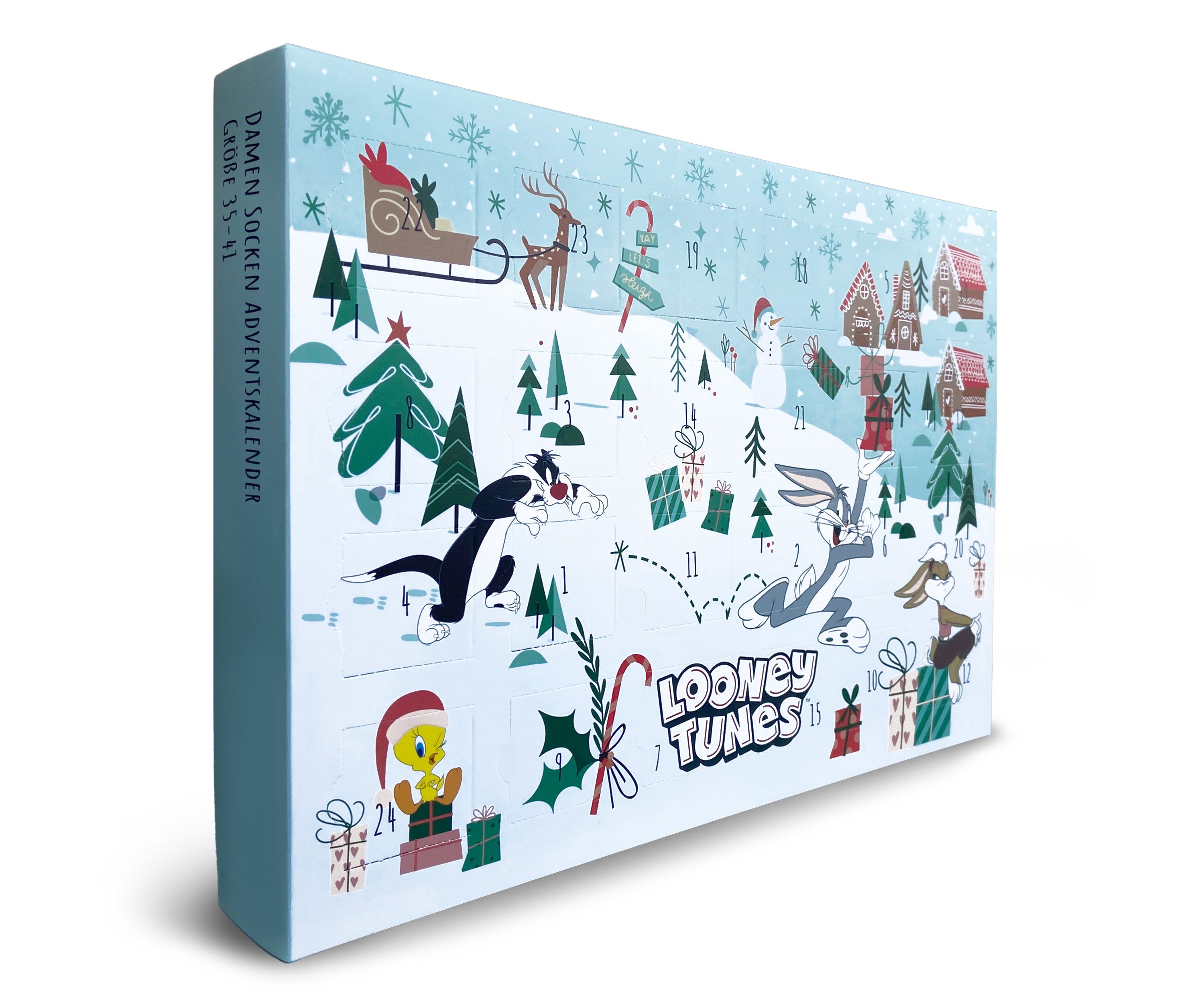 Socken Looney Tunes Adventskalender Damen Herren Sockenkalender