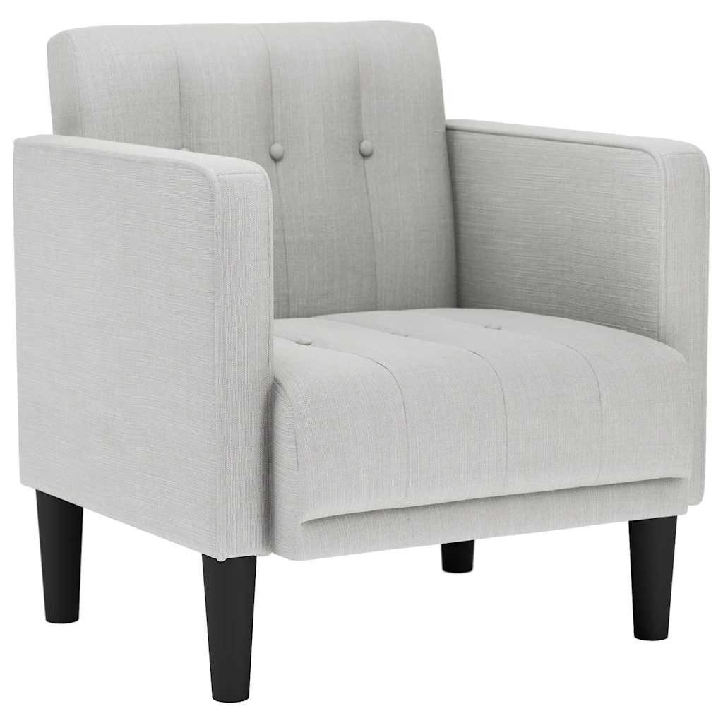 vidaXL Sessel Sessel mit Armlehnen Wolkengrau 53 cm Stoff (1-St)