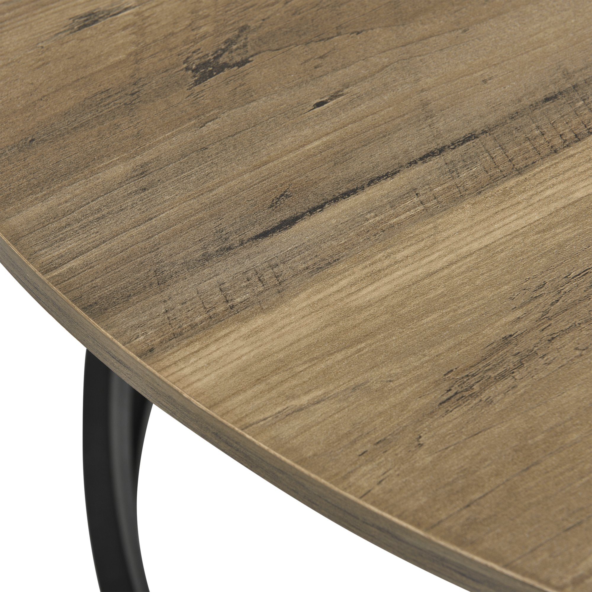 en.casa Couchtisch, »Dunedin« Wohnzimmertisch rund Holzoptik Ø79