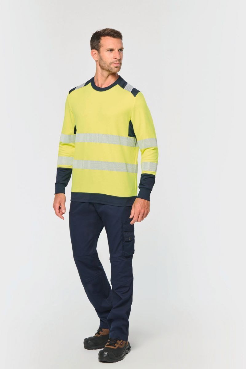 WK. Designed To Work Warnschutz-Shirt Recyceltes Sicherheits-T-Shirt mit langen Ärmeln