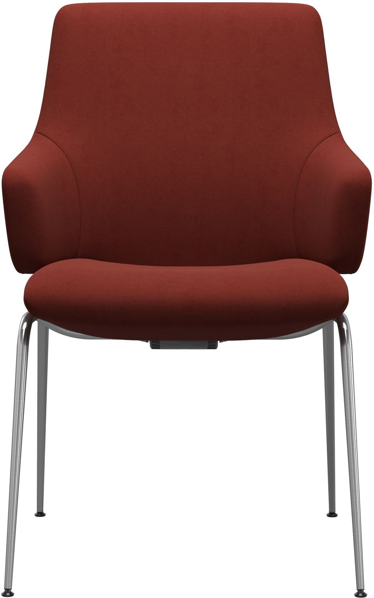 Stressless® Polsterstuhl Laurel, Low Back mit Armlehne, Größe L, mit Beinen aus Stahl in Chrom matt