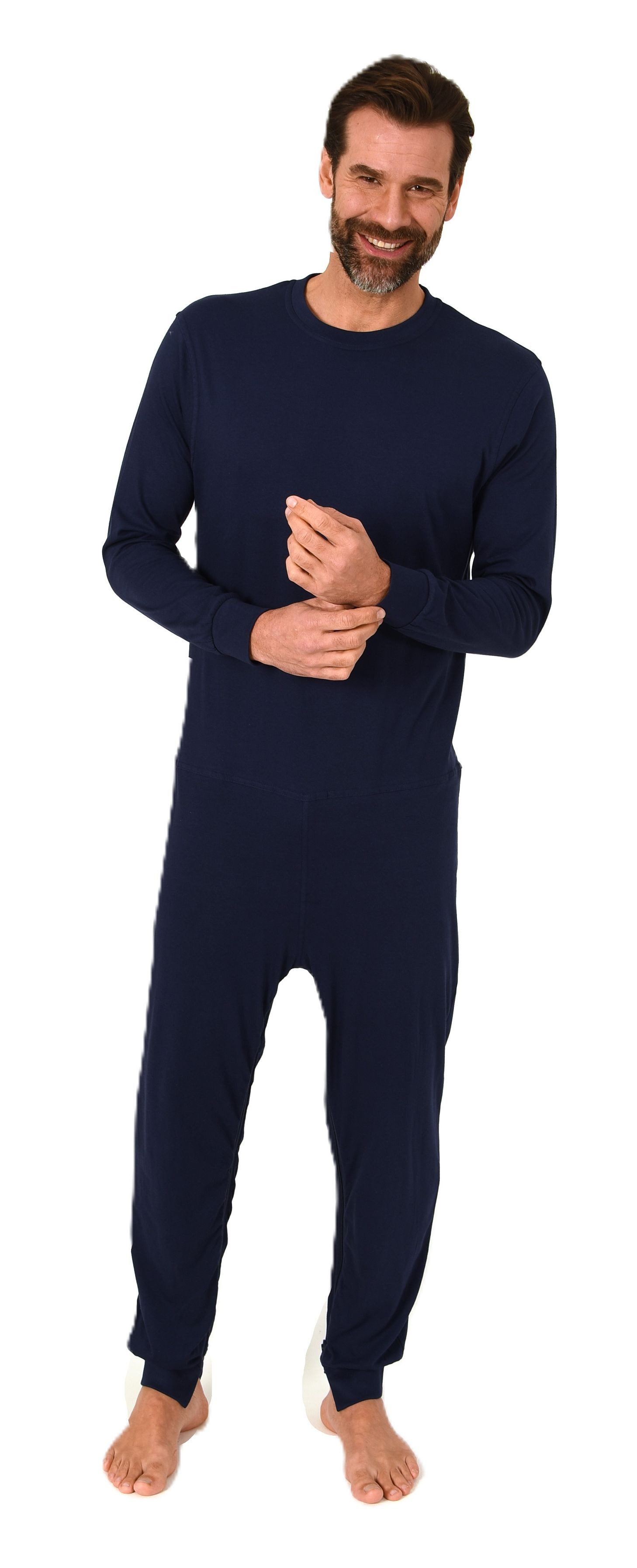 Normann Care Pyjama Herren Pflegeoverall langarm Einteiler mit Reißverschlu günstig online kaufen