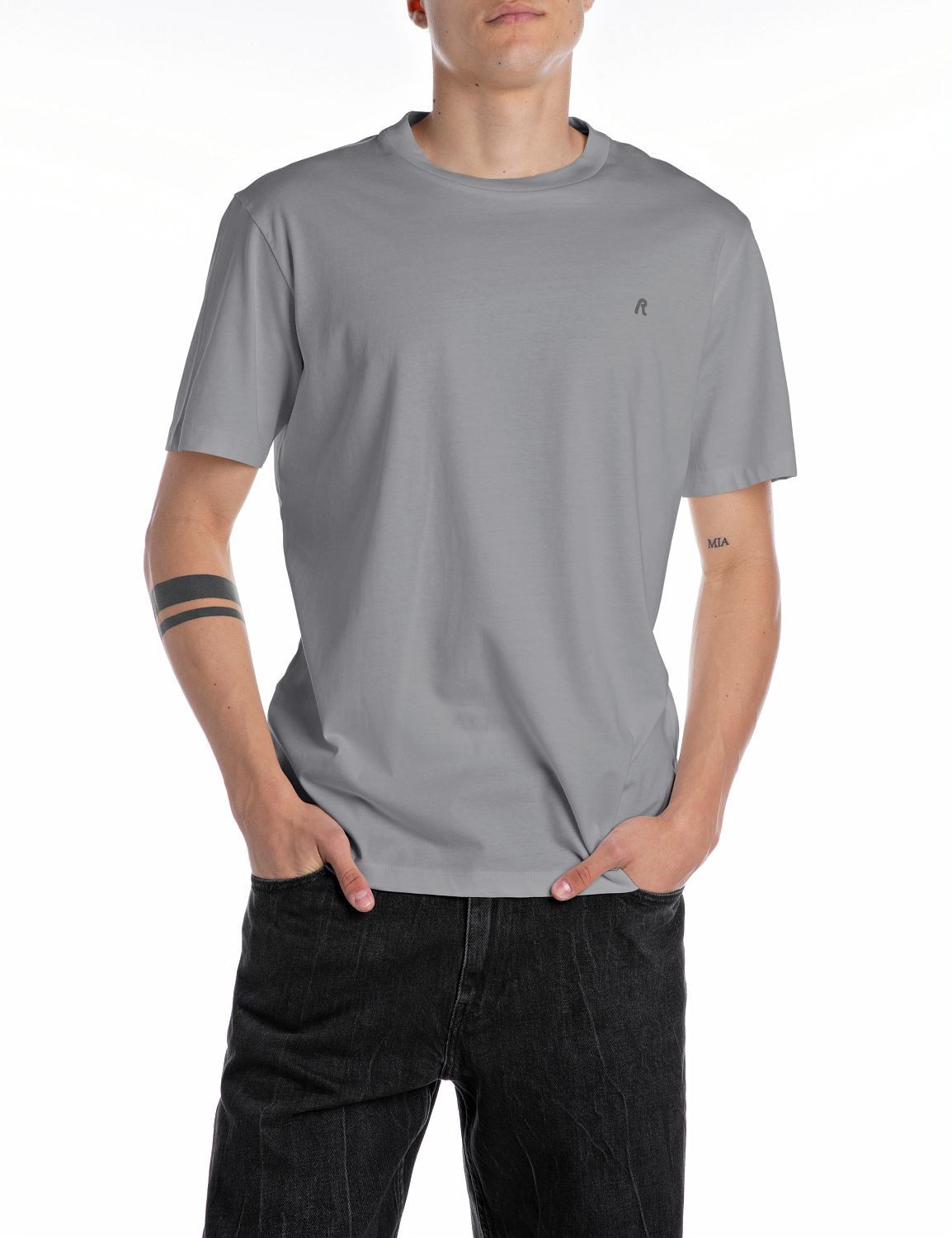 Replay T-Shirt mit Logostickerei auf der günstig online kaufen