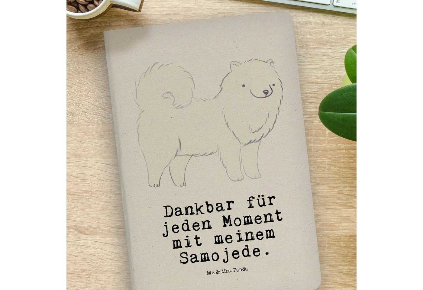 Thumbnail - Mr. & Mrs. Panda Notizbuch Samojede Moment - Transparent - Geschenk, nspitz, Rassehund, Hunderas Mr. & Mrs. Panda, Kreat...