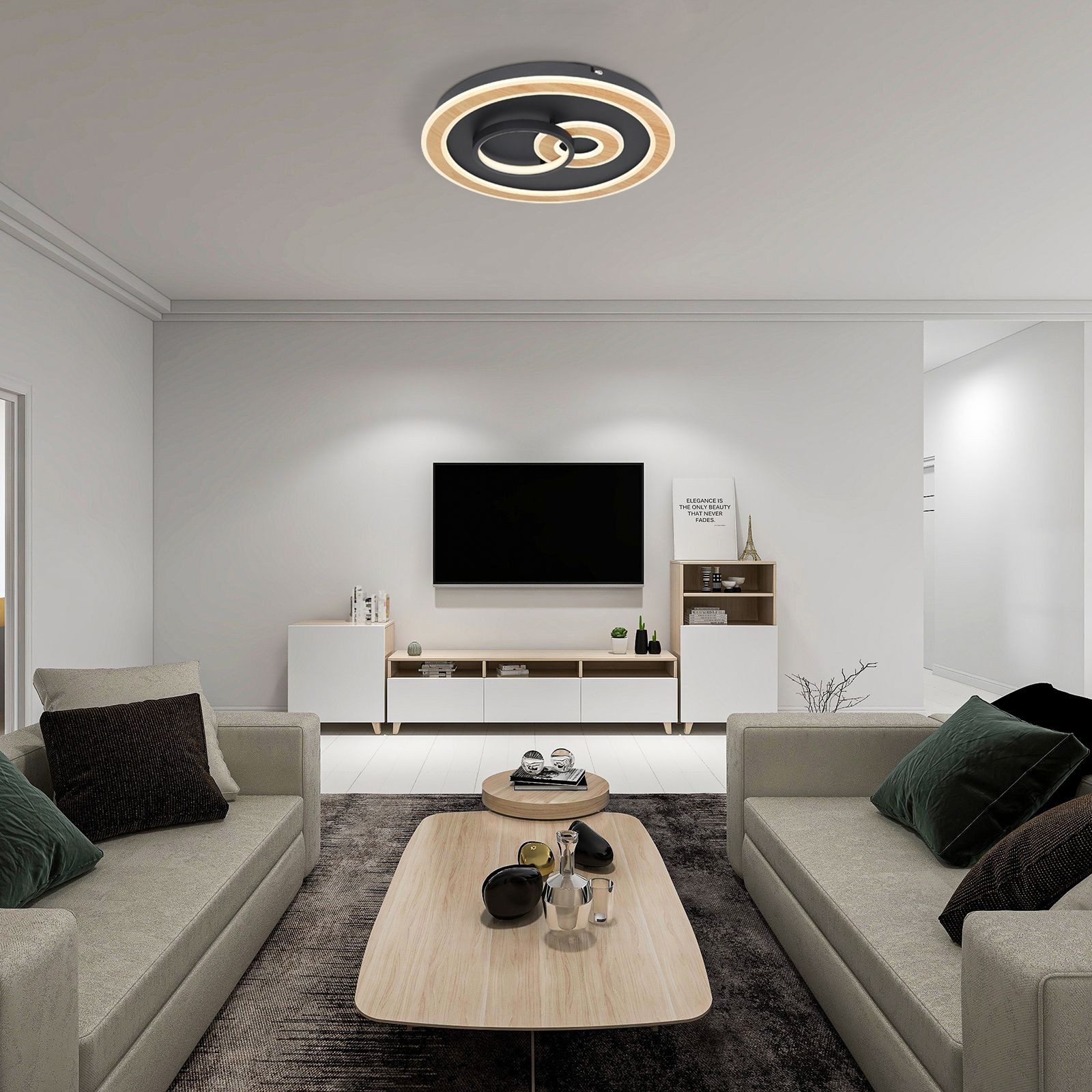 GLOBO LIGHTING Deckenleuchte Deckenleuchte Wohnzimmer LED Deckenlampe Farbw günstig online kaufen