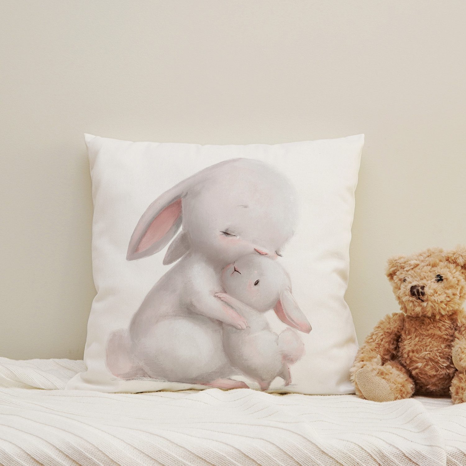 Dekokissen Großer Hase & kleiner Hase