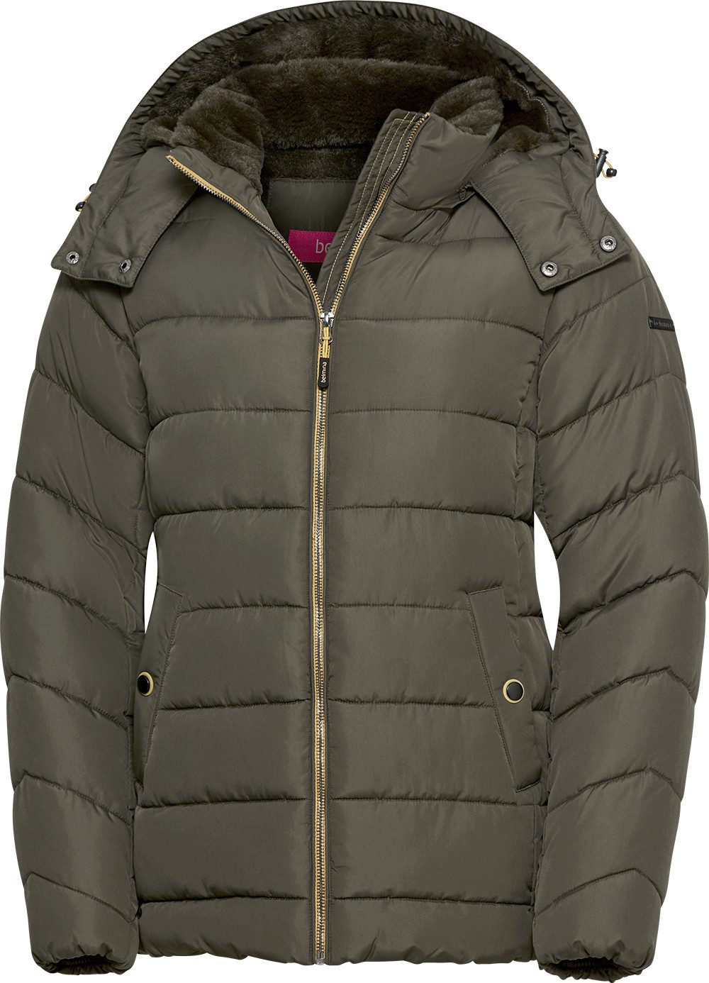 belmina Steppjacke Verstellbare Kapuze mit flauschigem Kunstfell günstig online kaufen
