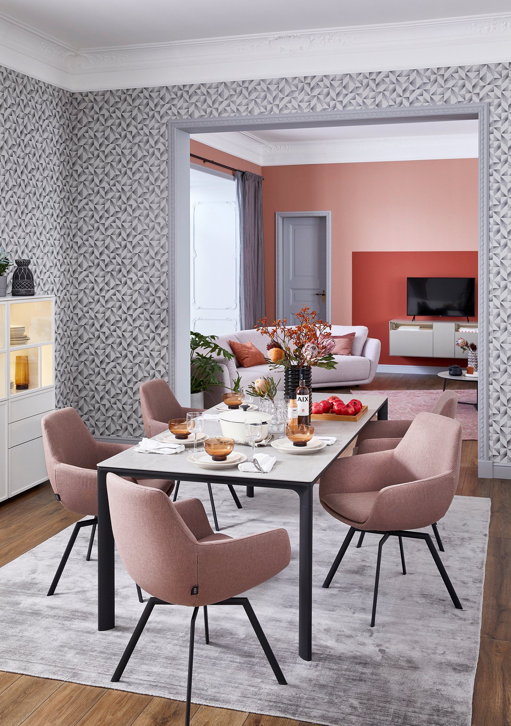 Marburg Vliestapete Luce, grafisch, moderne Tapete für Wohnzimmer Schlafzimmer Küche