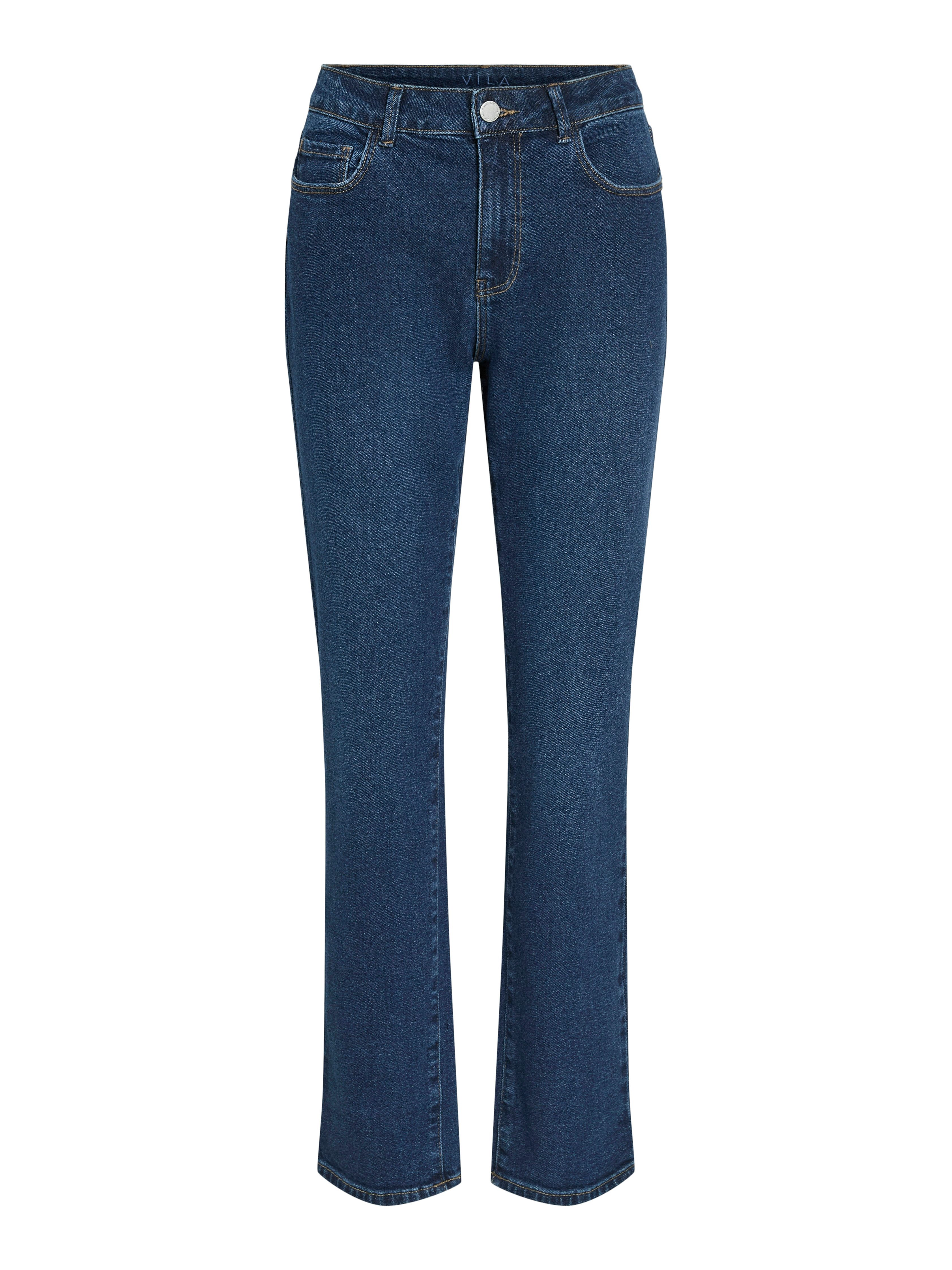 Vila Straight-Jeans VIALICE RW STRAIGHT JEANS DBD SOL30-NOOS Baumwollmischung, straight fit, regular waist
