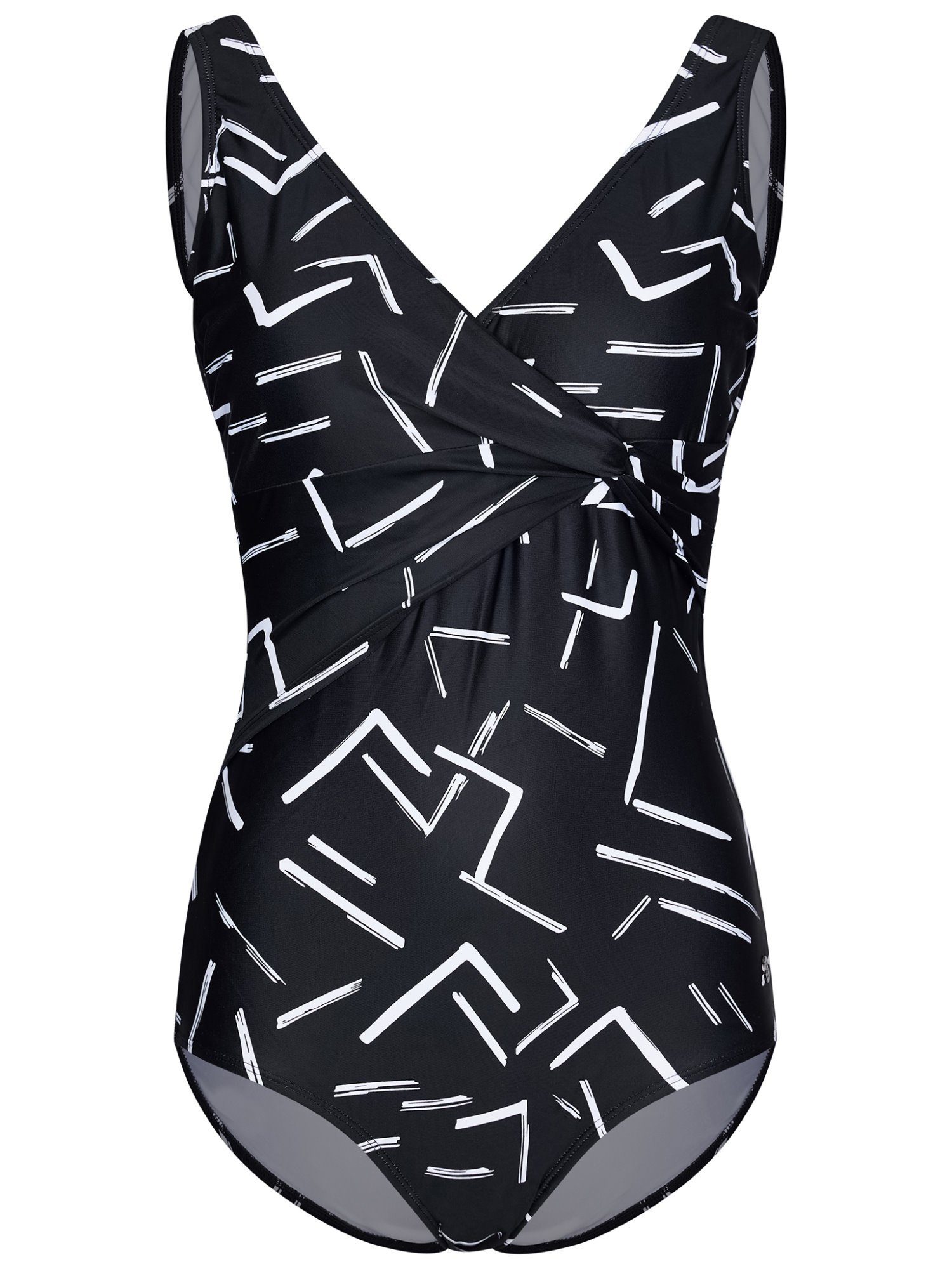 Pastunette Badeanzug Damen Badeanzug schwarz weiß (1-St) Modisches Design