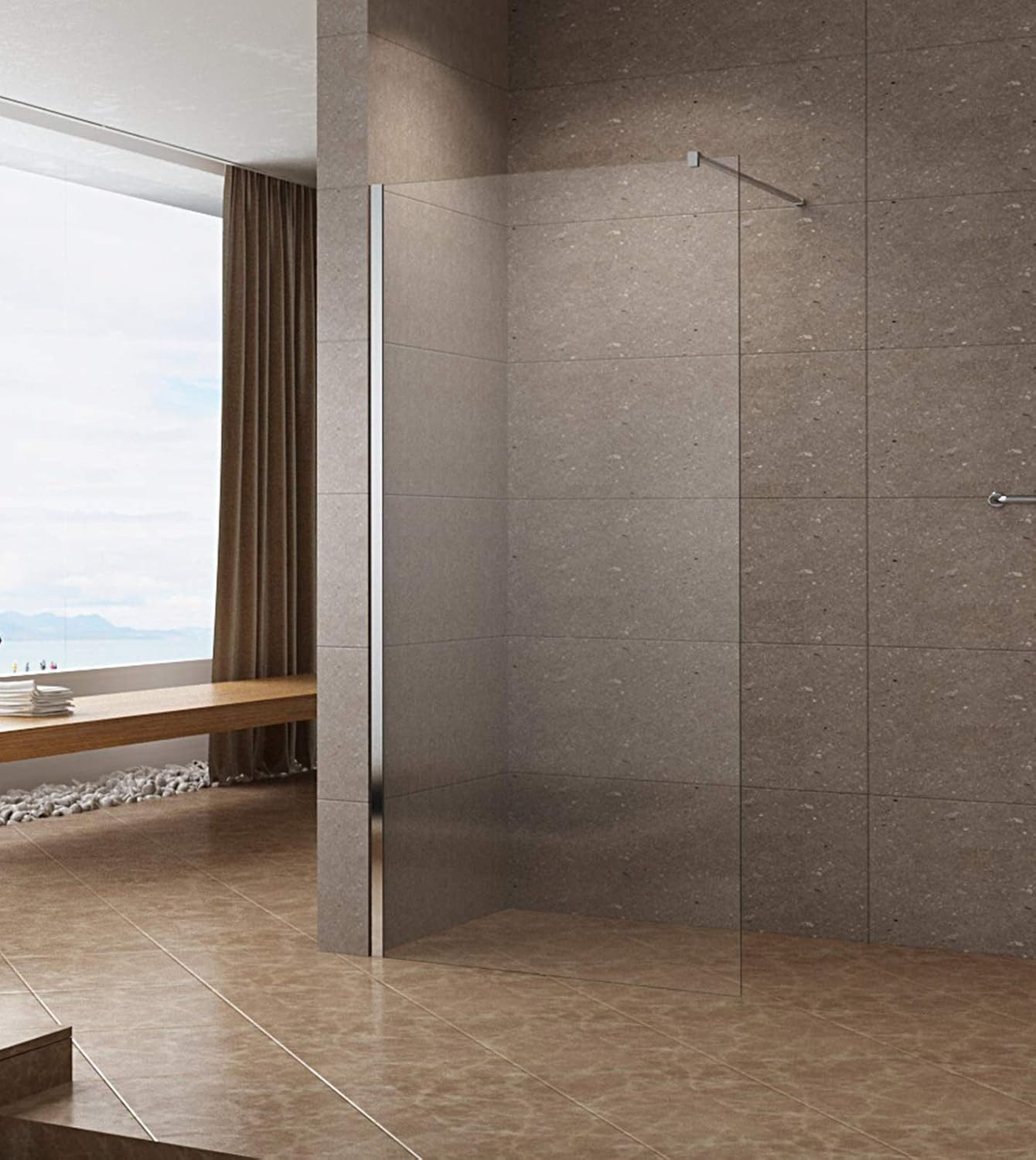 AQUABATOS Duschwand Duschtrennwand begehbare Dusche Glas günstig online kaufen