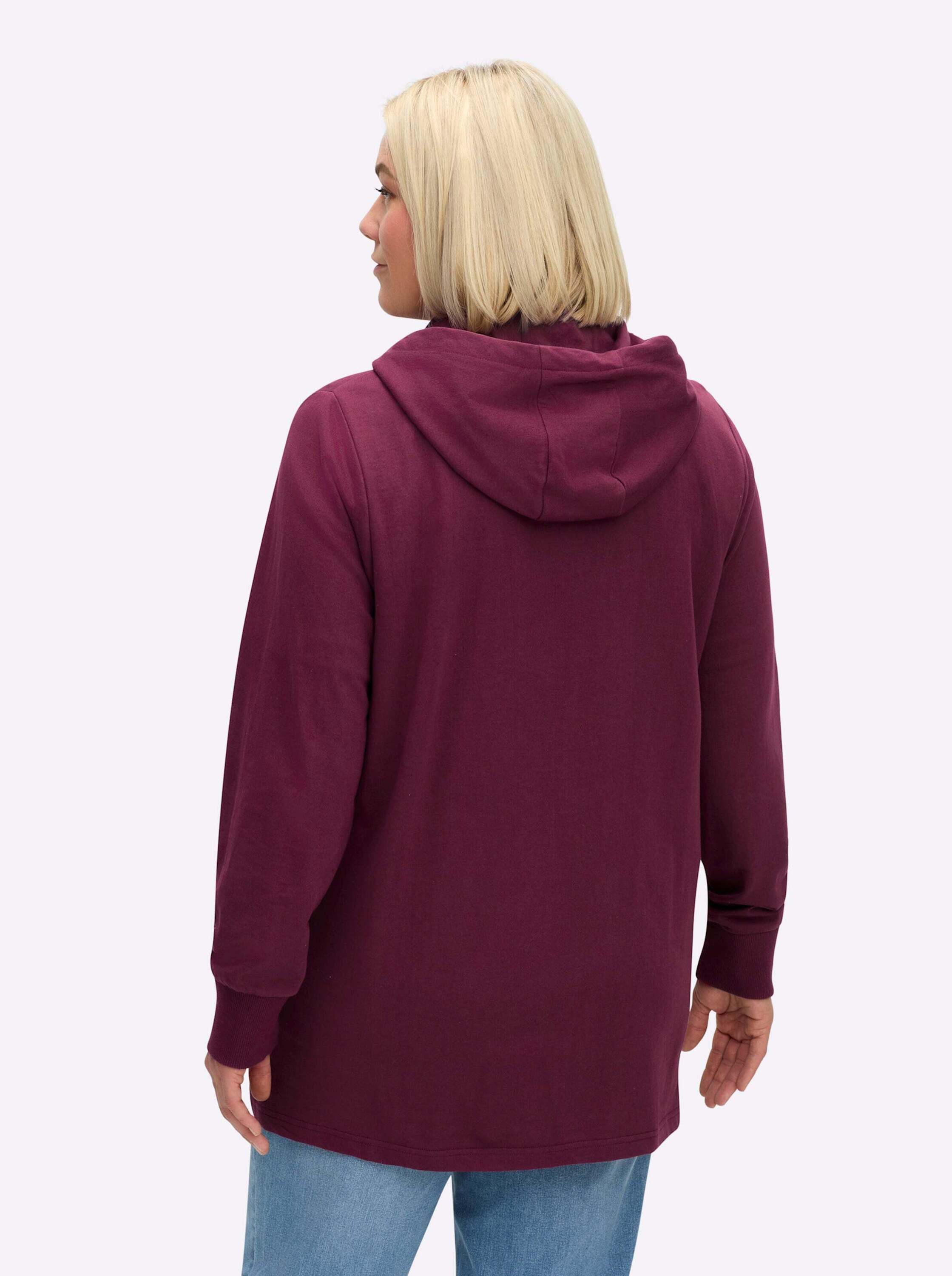 Sheego Shirtjacke Sweatjacke Langarm