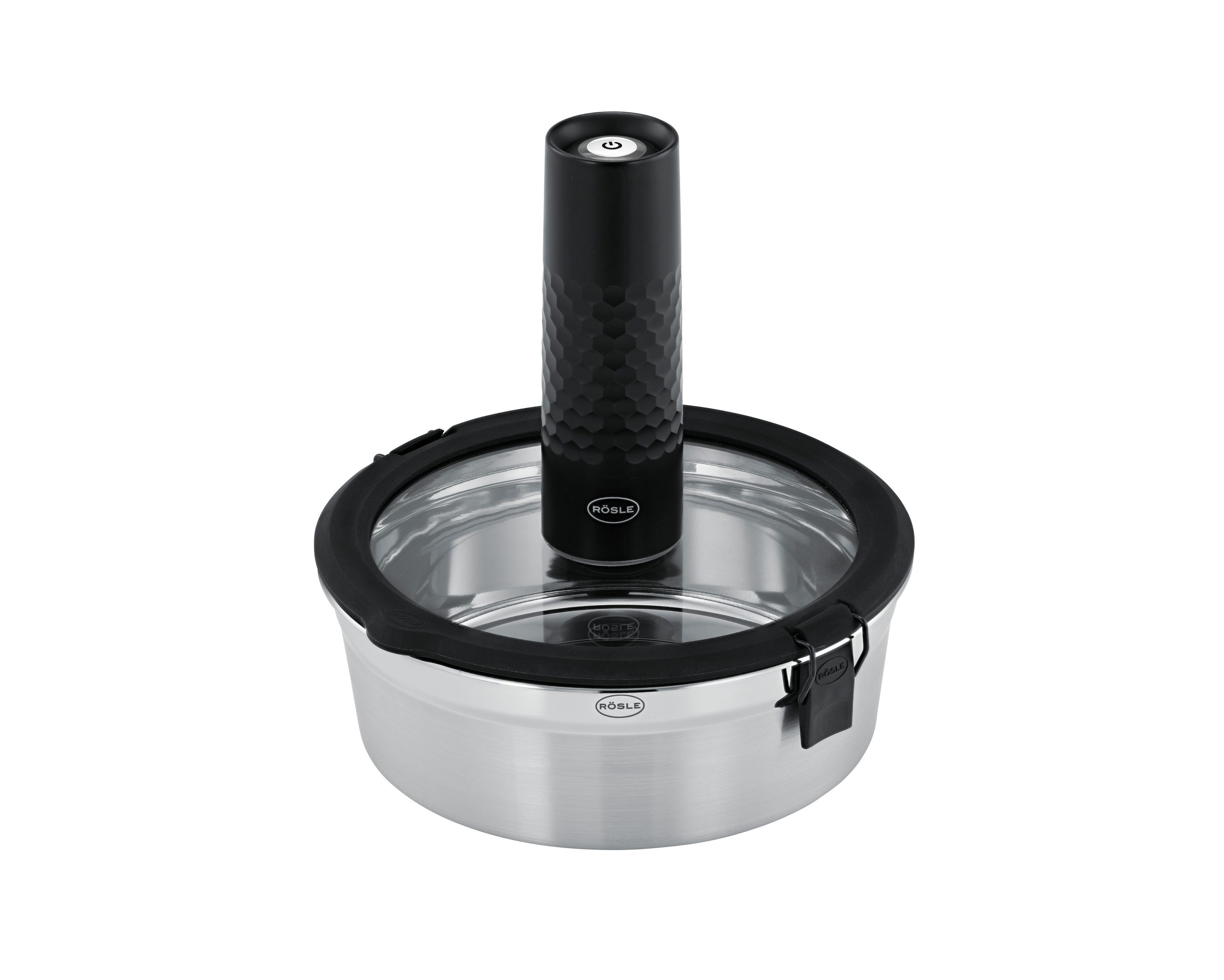 RÖSLE Deckel Vakuumdeckel FLEXX 2GO 1,4 L rund mit Clips, Deckel für 1,4 L Dose FLEXX 2GO