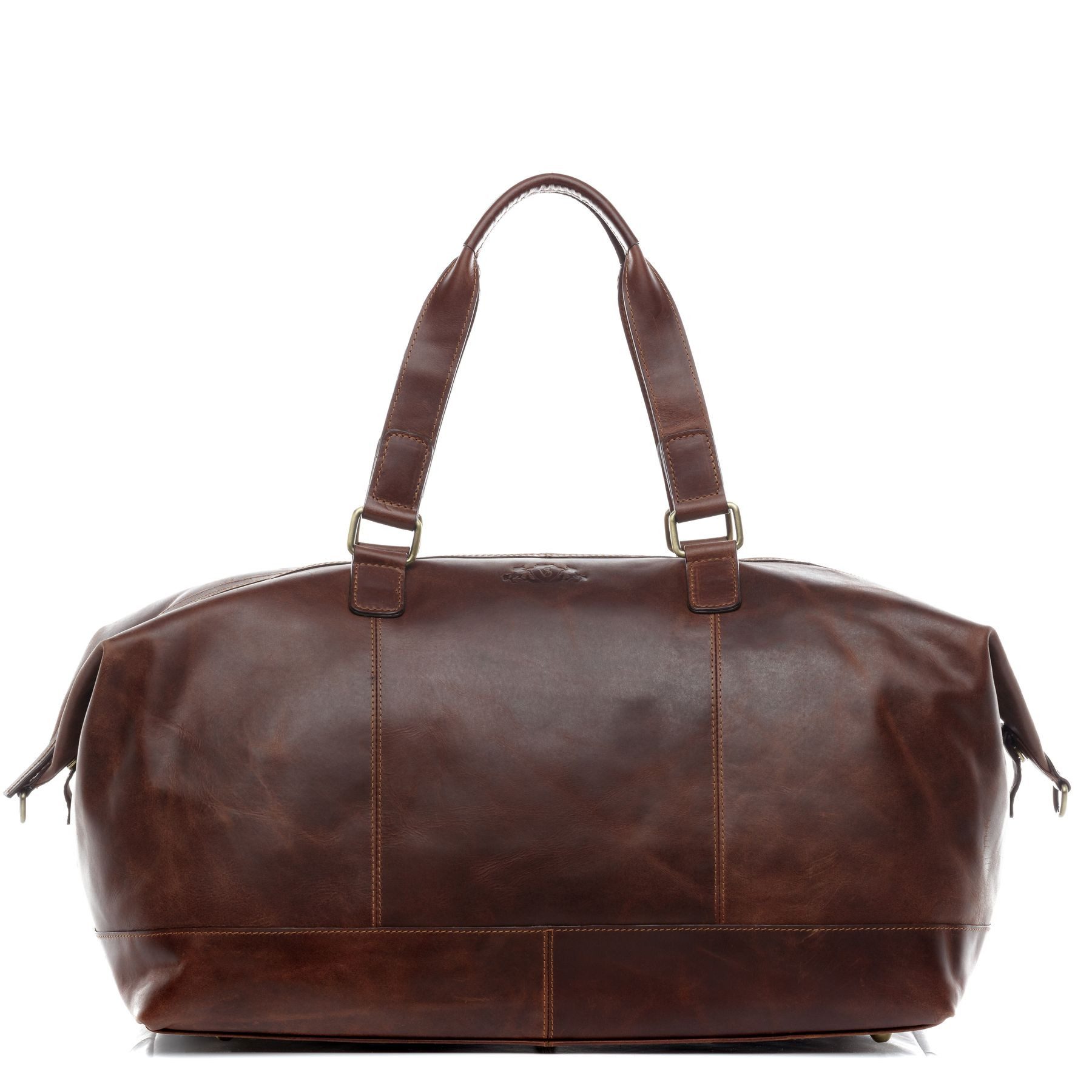 Reisetasche echt Leder Weekender groß Ledertasche braun LOGAN
