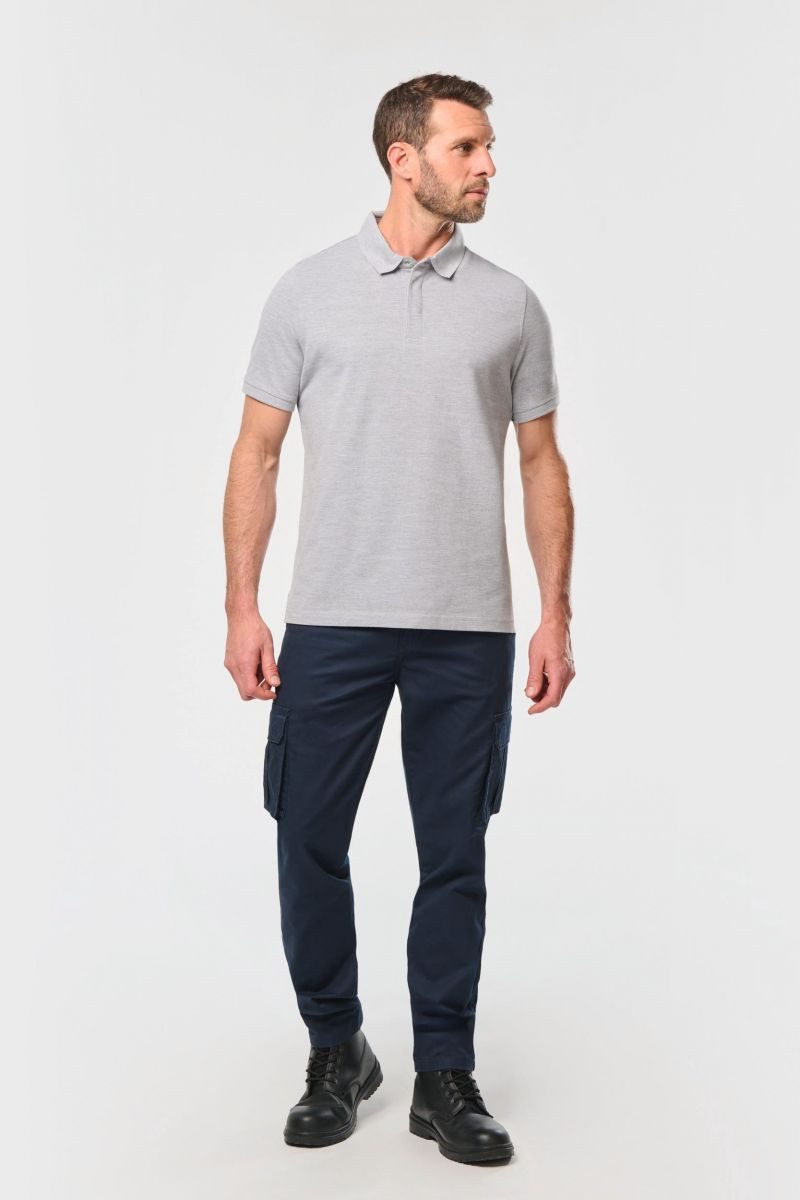 WK. Designed To Work Poloshirt Kurzarm-Polohemd für Herren mit Druckknopfleiste am Kragen