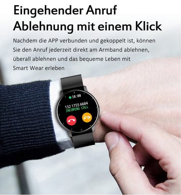 Bothergu Smartwatch, 1.3 touchscreen smart band männer frauen pulsmesser
