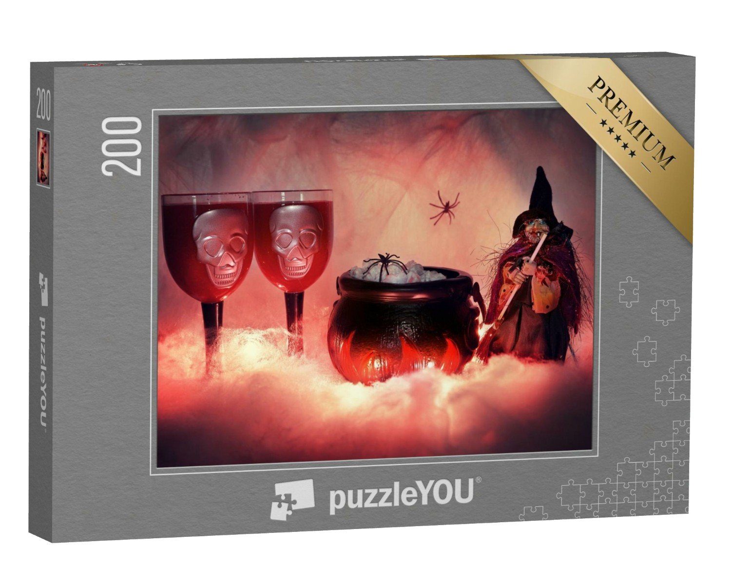 puzzleYOU Puzzle Gruselige Dekoration zu Halloween, 200 Puzzleteile, puzzleYOU-Kollektionen Festtage