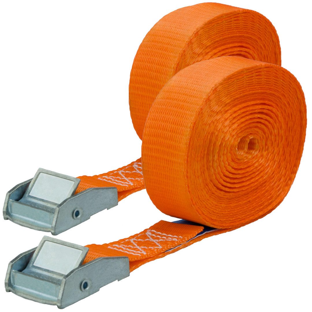 MCS CARGO SECURITY Zurrgurt Spanngurt 2er Set, 250kg, 5m, Zurrgurte für Ladensicherung (2-St)