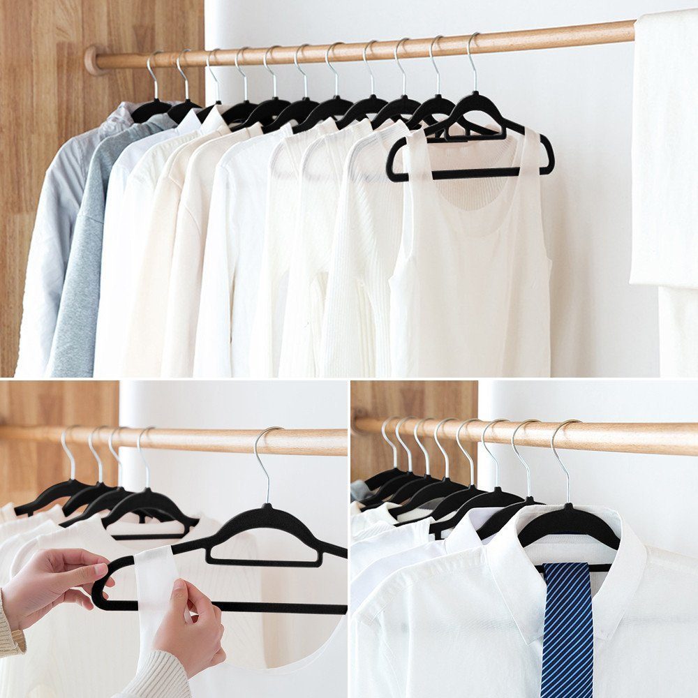 Haken Yaheetech Jackenbügel mit 360°drehbarer Krawattenhalter Schwarz Kleiderbügel,