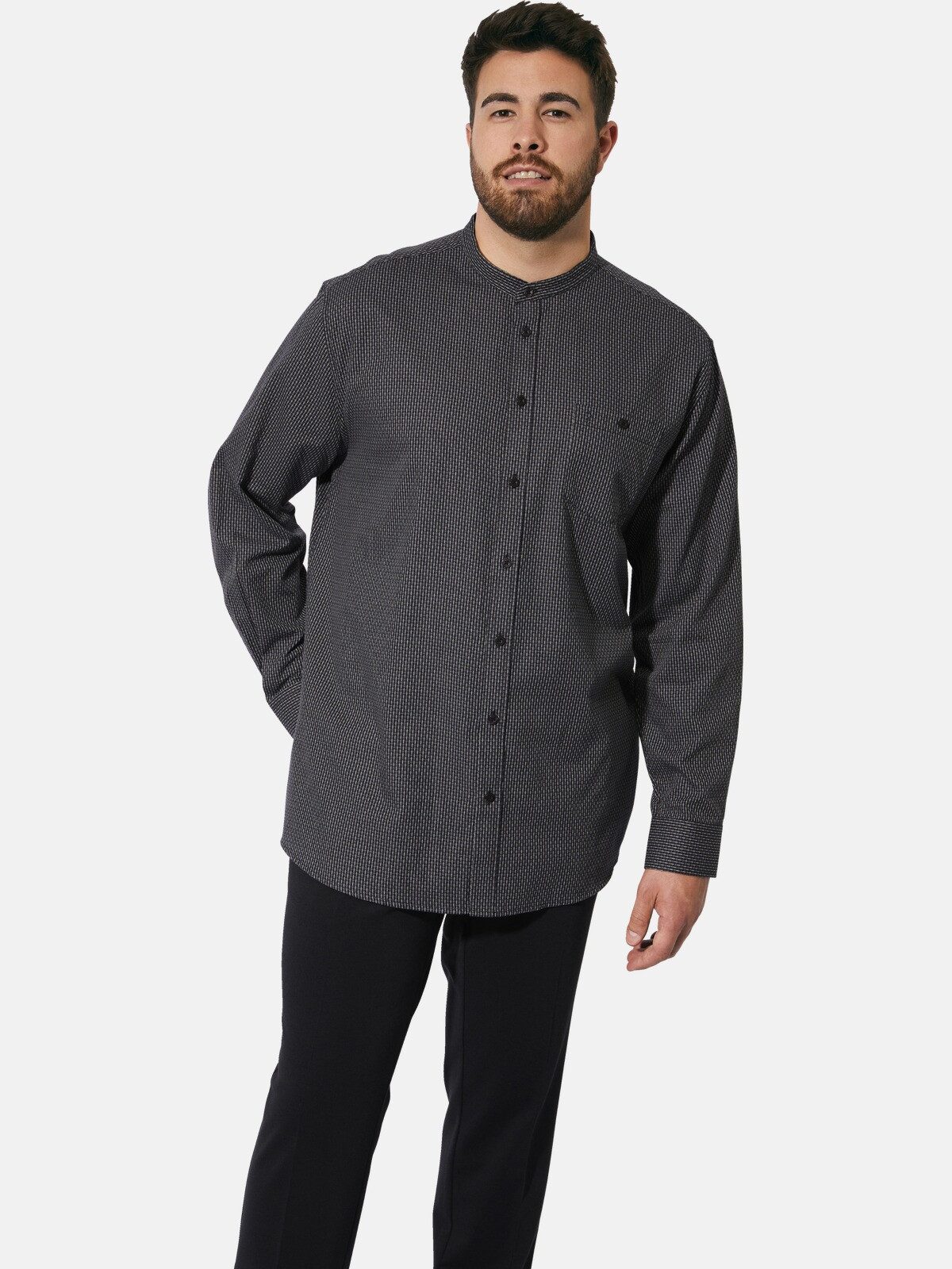 Charles Colby Langarmhemd DUKE CYRERTY mit modischem Stehkragen günstig online kaufen