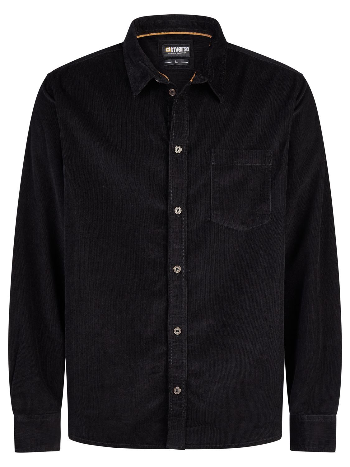 riverso Langarmhemd Herren Cordhemd RIVMorten Regular Fit (1-tlg)