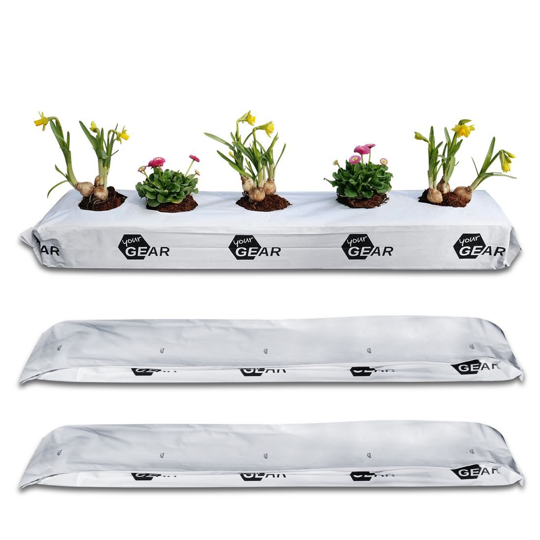 yourGEAR Anzucht- und Kräutererde yourGEAR 3x 25L Coco Grow Bag 3 x 2 kg Kokoserde im Aussaat Beutel Kokosfaser Blumenerde zur Anzucht ungedüngt torffrei
