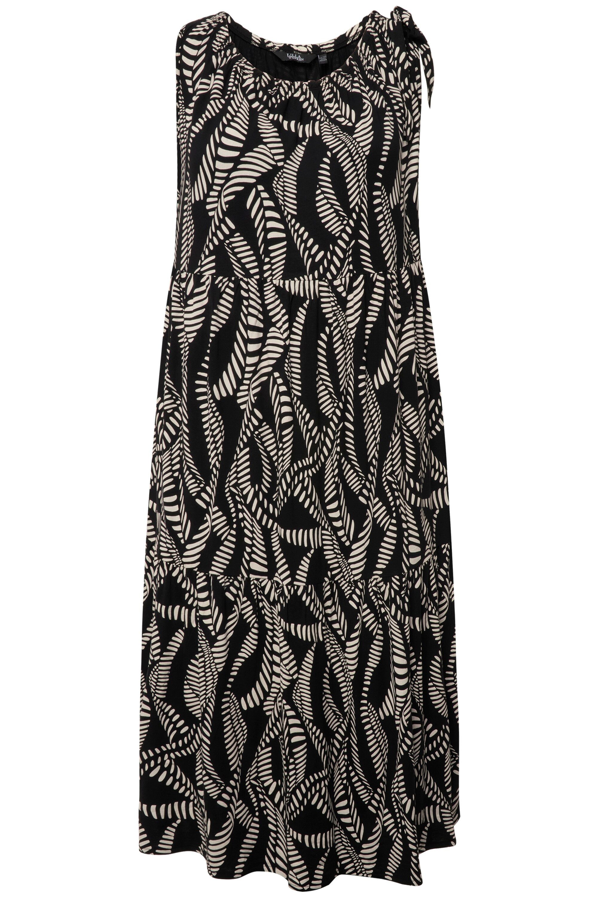 Ulla Popken Midikleid Jerseykleid geraffter Ausschnitt günstig online kaufen