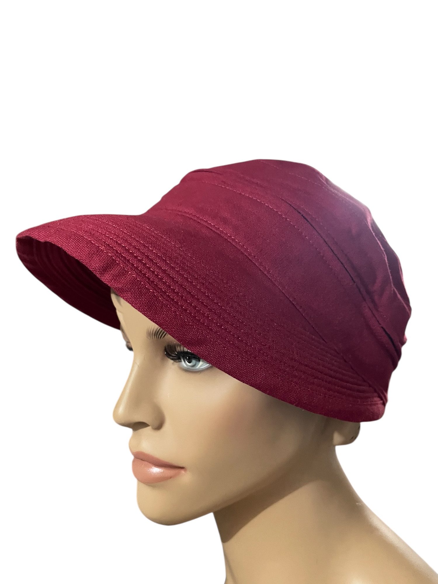 Taschen4life Sonnenhut Visor Cap 2in1 Sonnencap Basecap & Sonnenschutz in Einem, unisex, aus Leinen