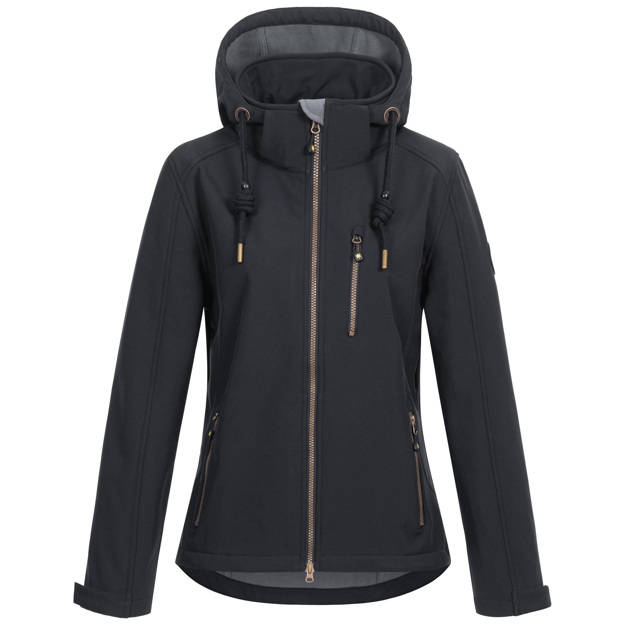 DEPROC Active Softshelljacke PEAK CREEK WOMEN mit abnehmbarer Kapuze