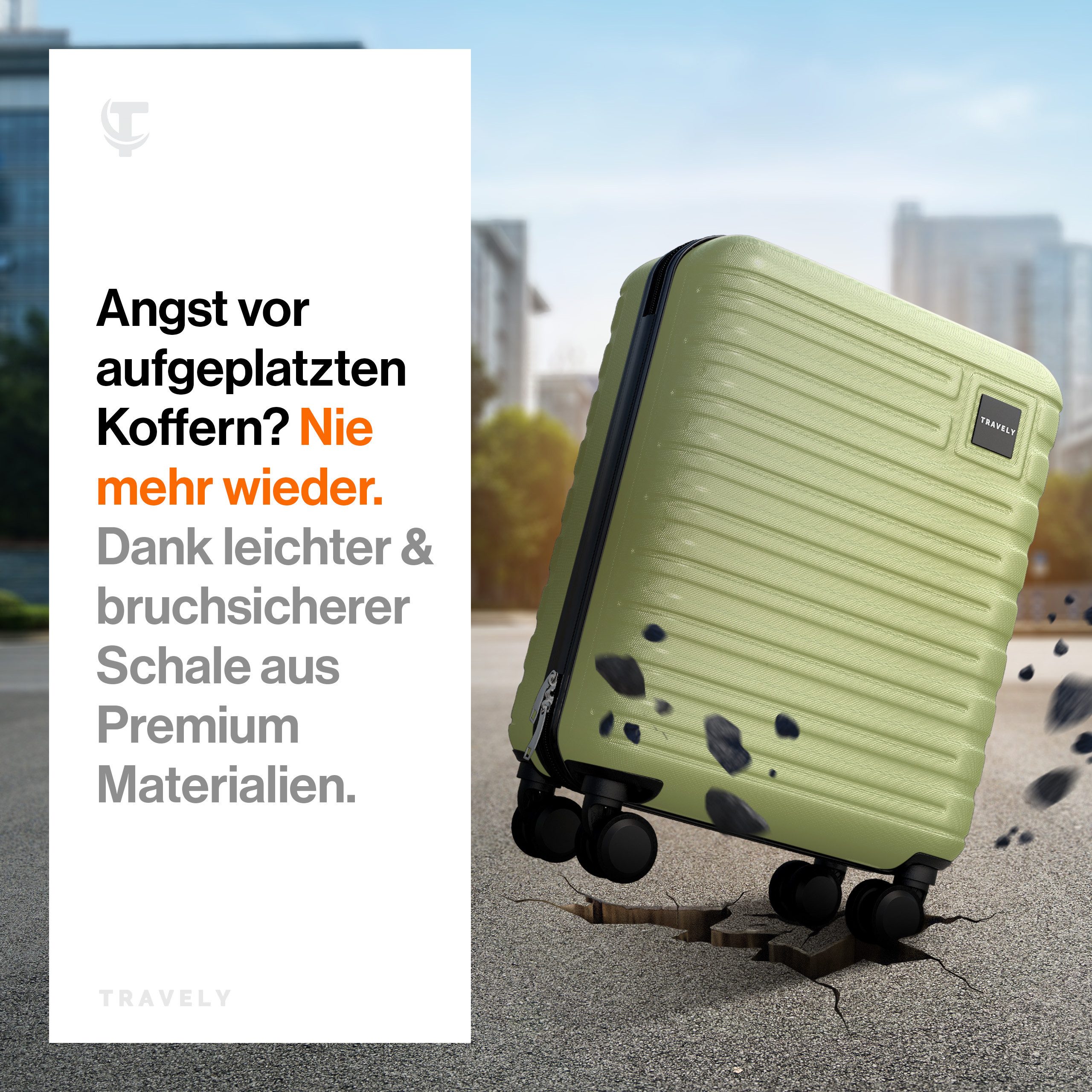 Travely Handgepäck-Trolley Polycarbonat Koffer - Reisekoffer, günstig online kaufen