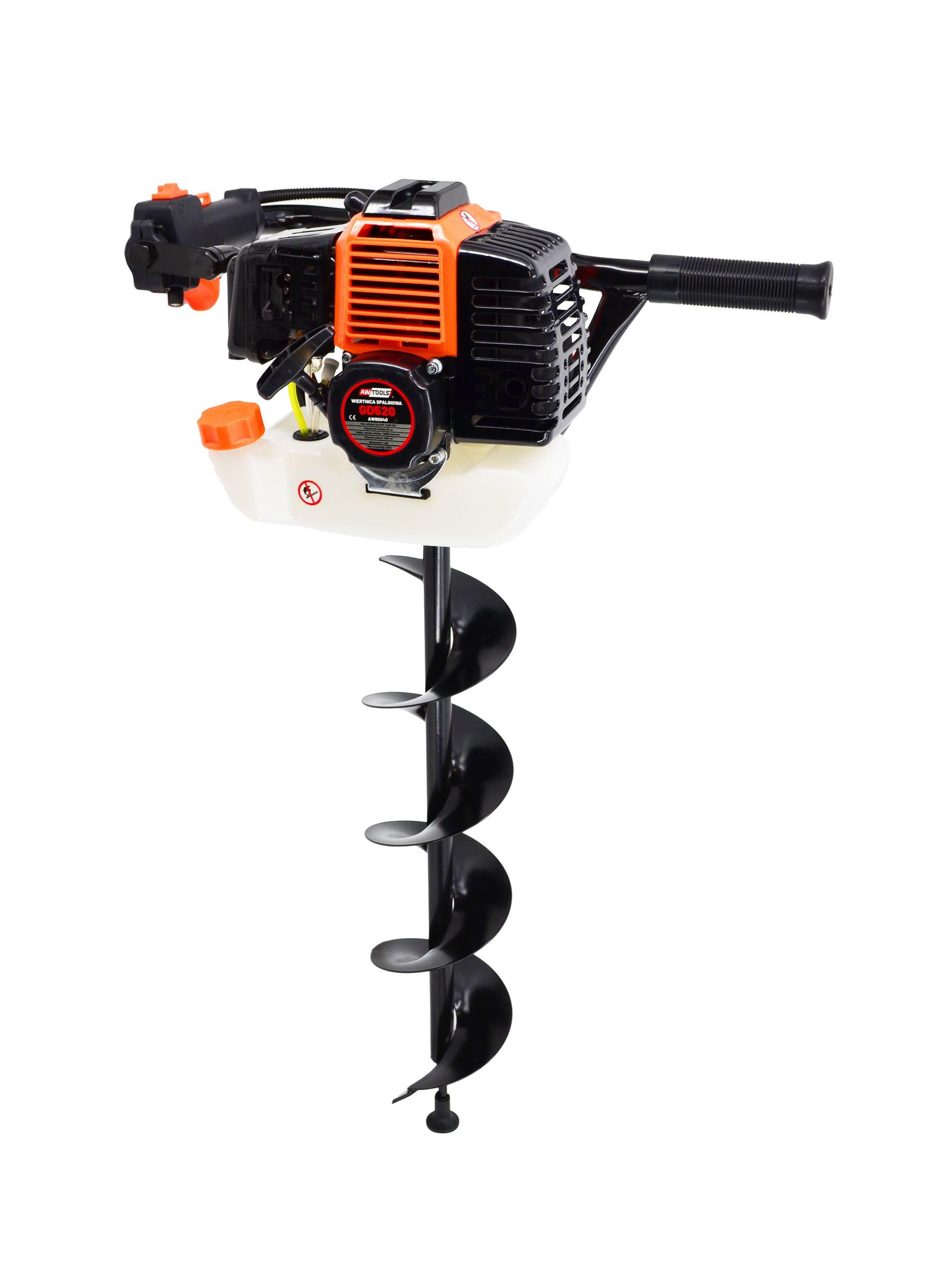 AWTOOLS Erdbohrer AWTOOLS Benzin-Erdbohrer GD520, 2,95 PS, 52cc, mit 3 Bohrern